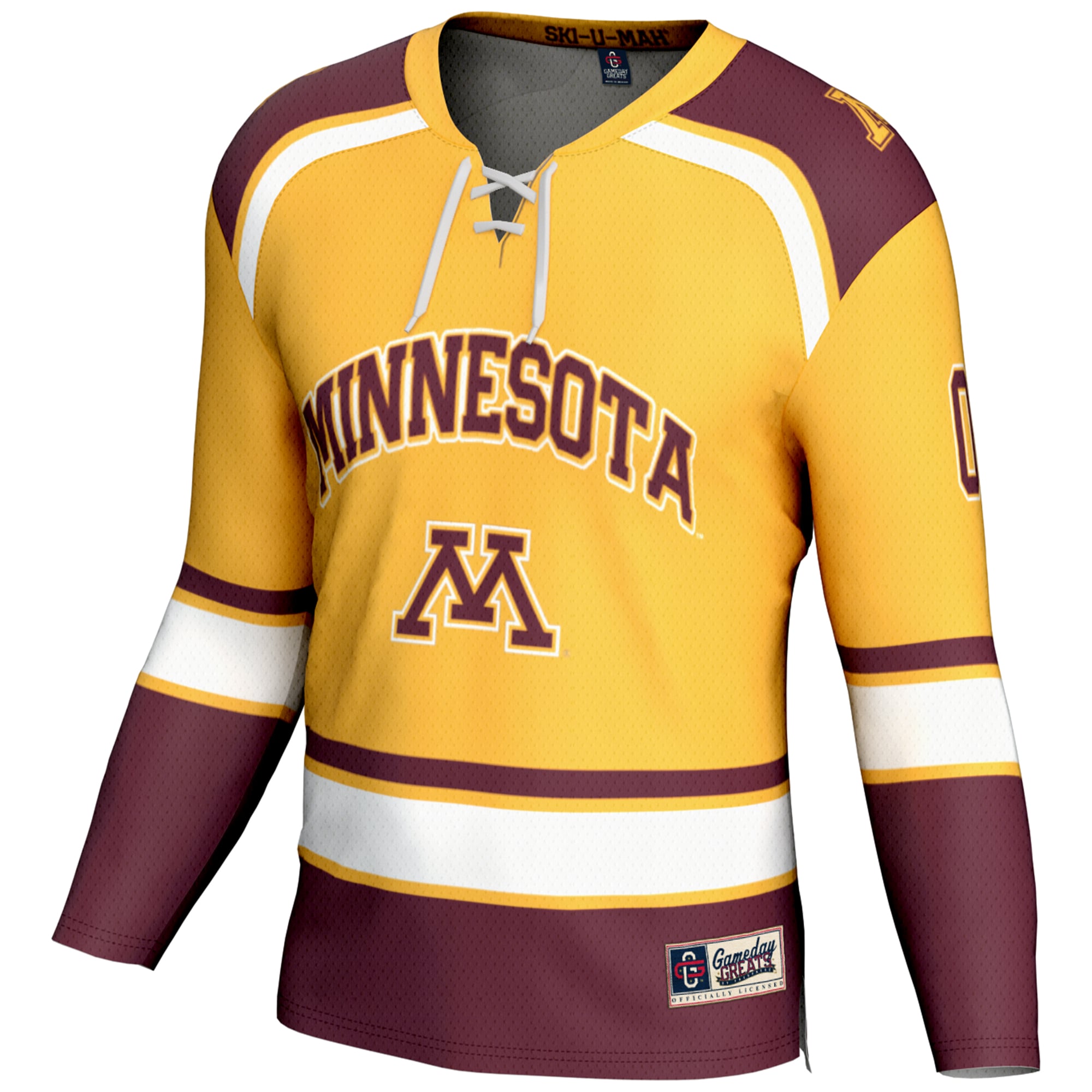 Minnesota Golden Gophers Women's Hockey Jersey Gold - front view