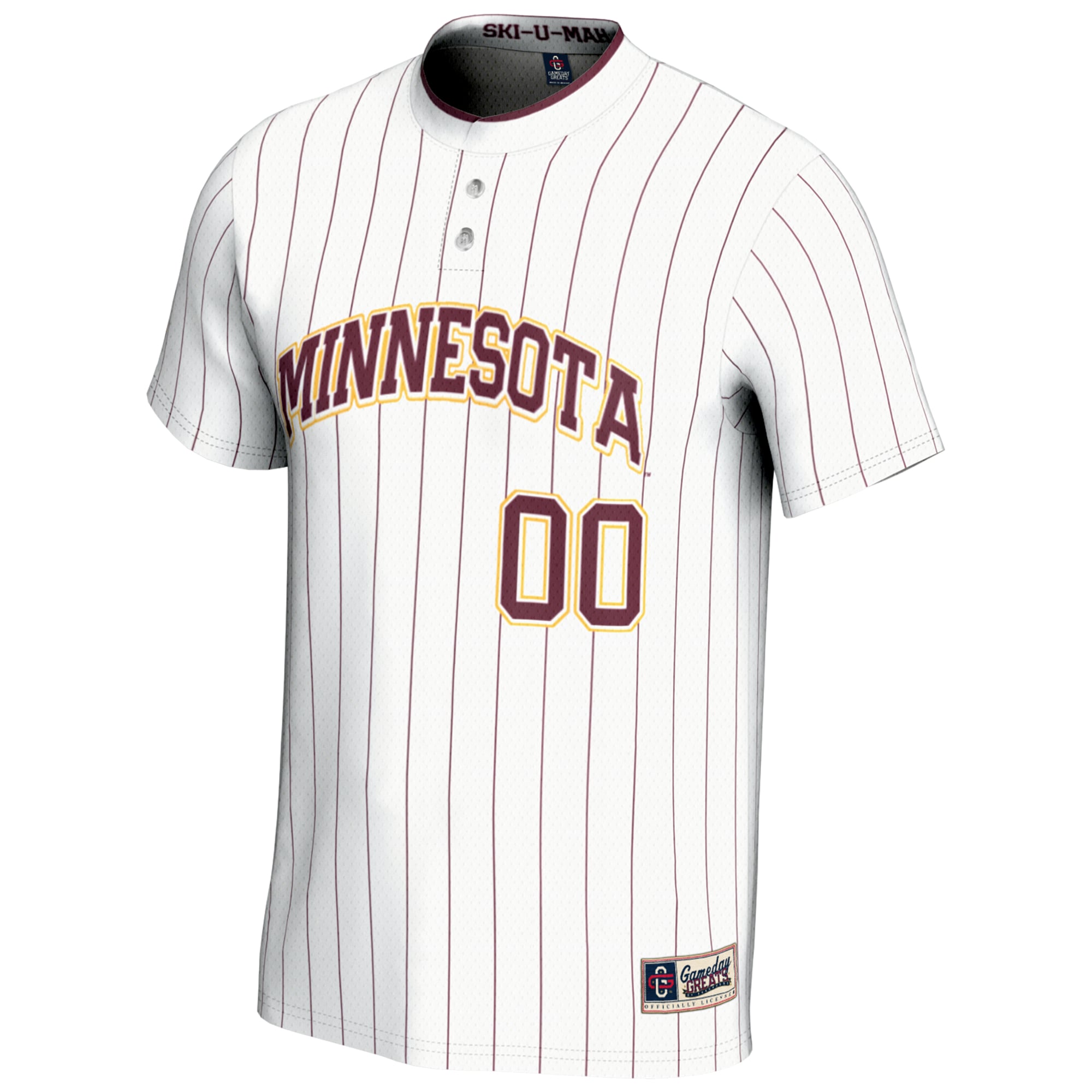 Minnesota Golden Gophers Youth Lightweight Softball Jersey White - front view