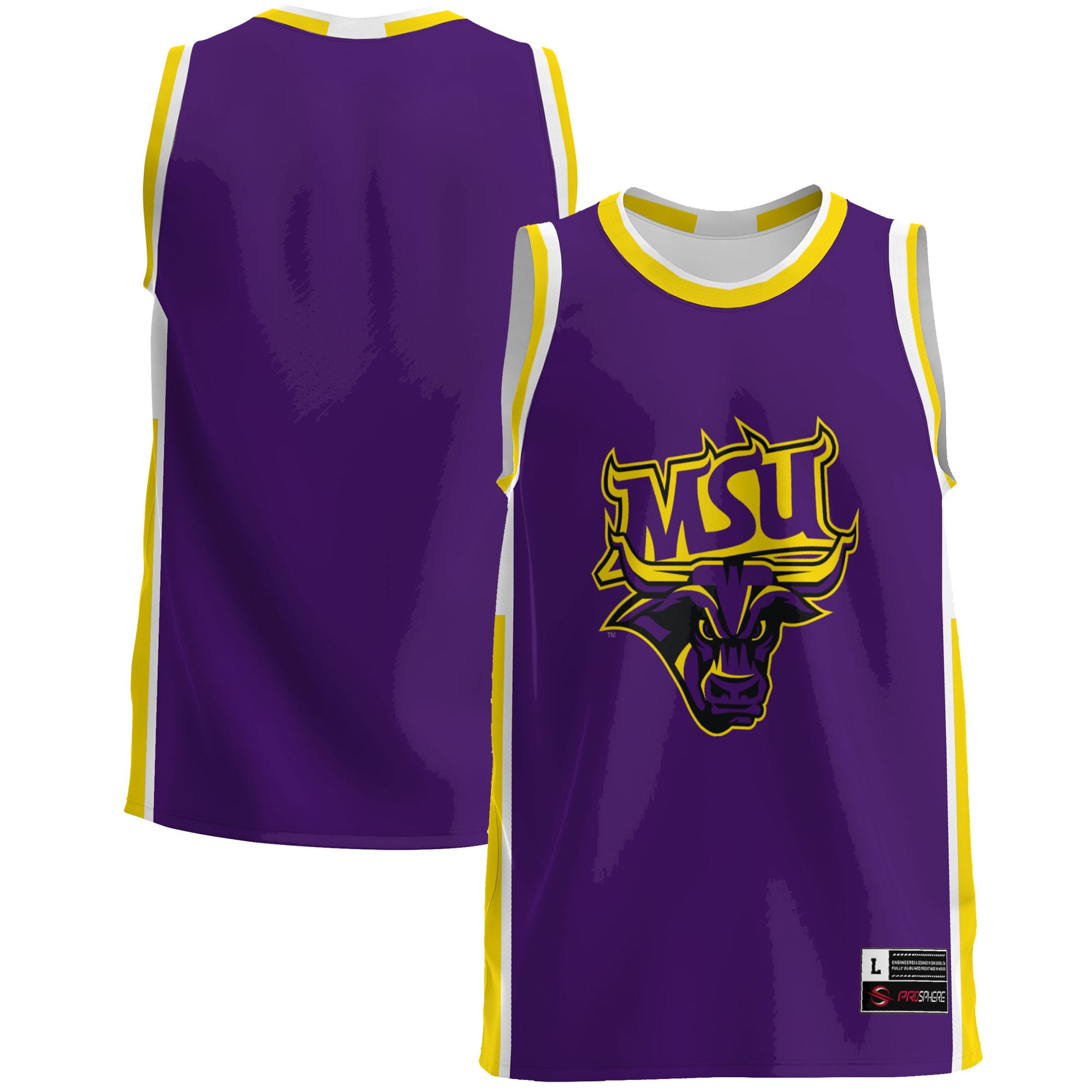 Minnesota State Mavericks Lightweight Basketball Jersey Purple - front and back view