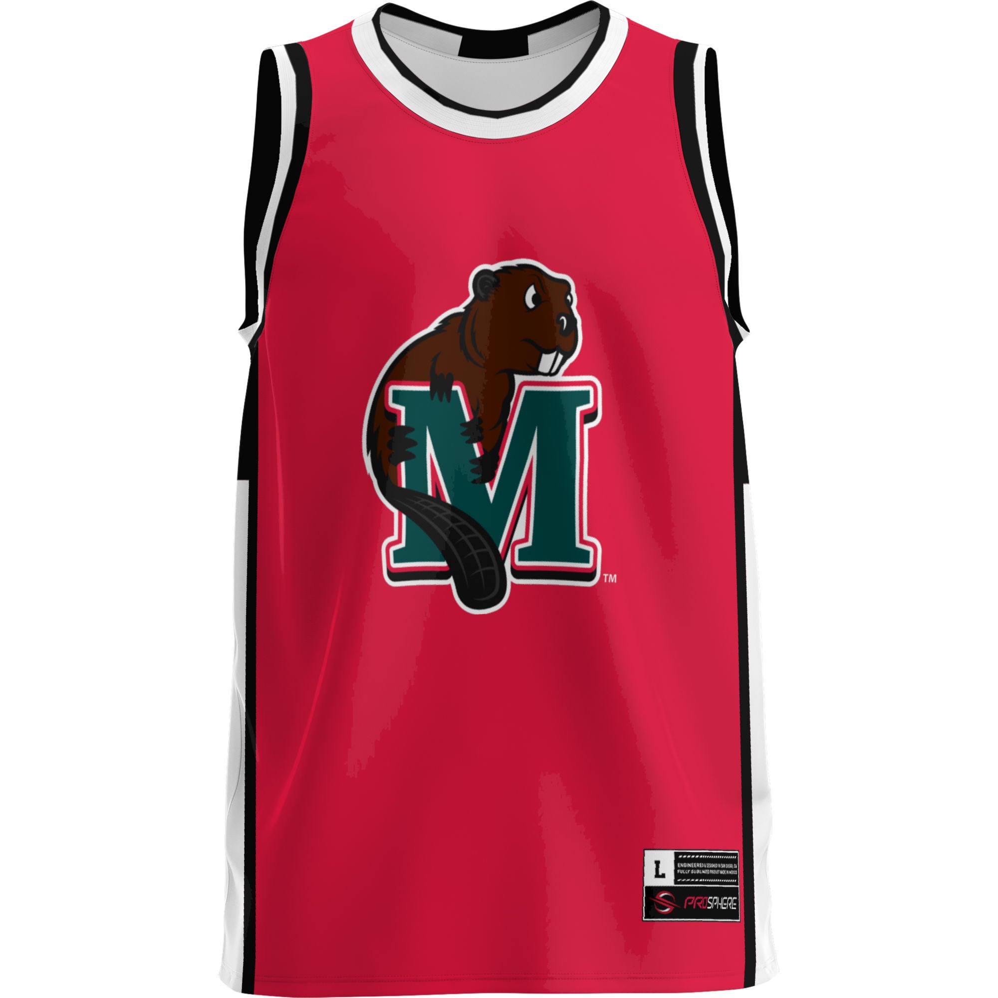 Minot State Beavers Lightweight Basketball Jersey Red - front view