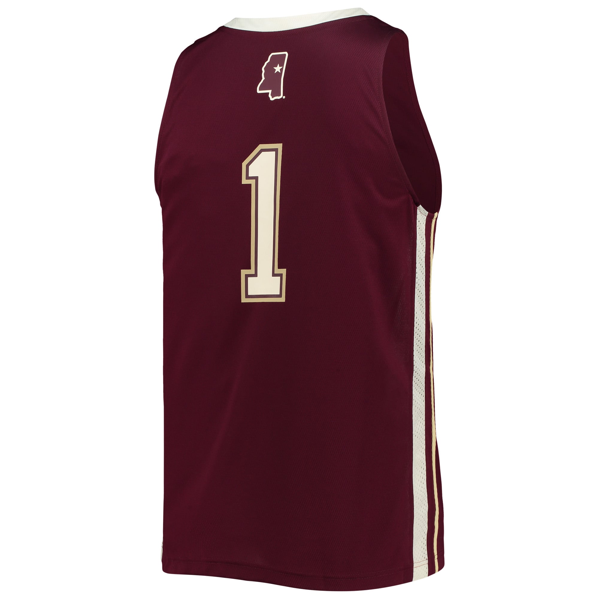 #1 Mississippi State Bulldogs Reverse Retro Jersey Maroon - back view