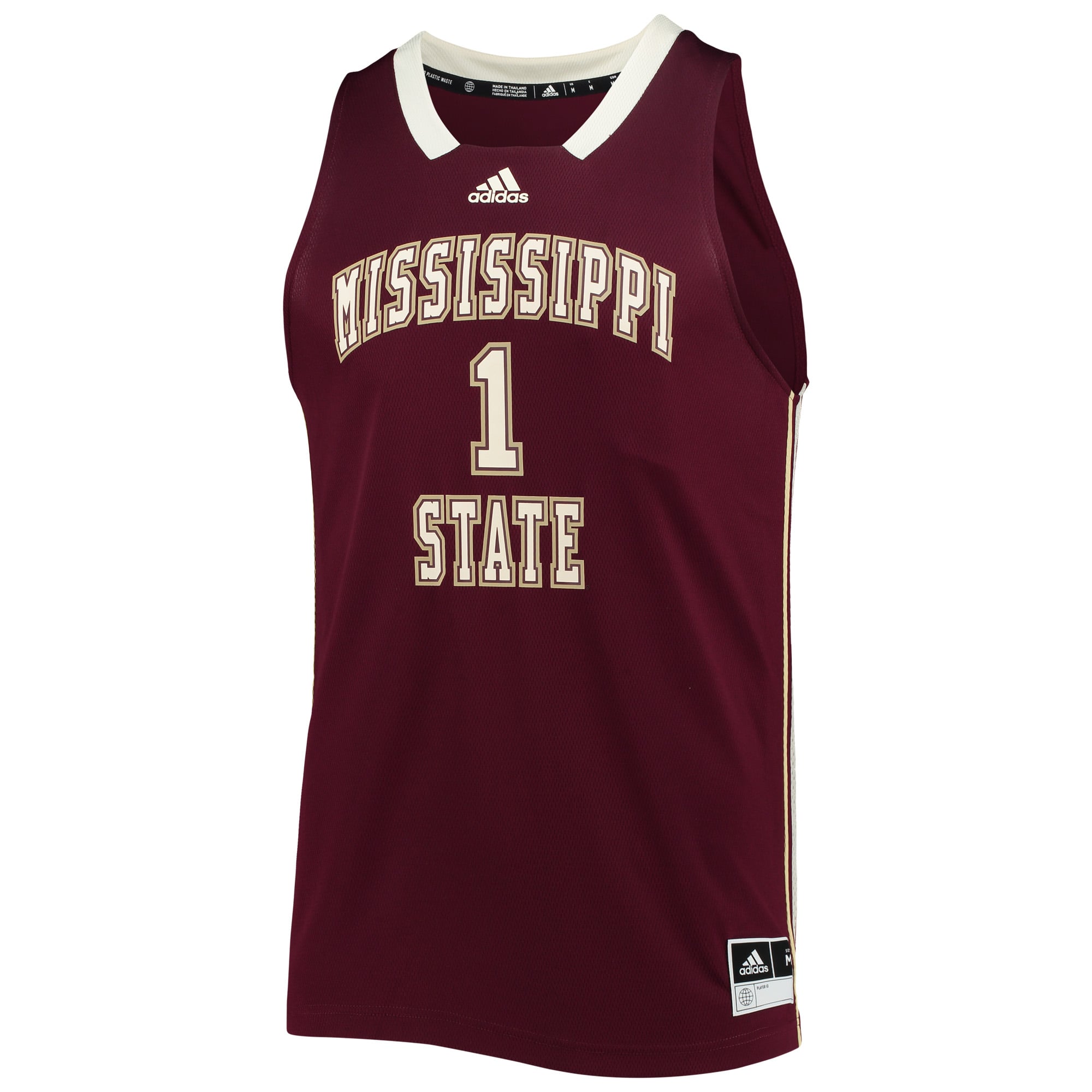 #1 Mississippi State Bulldogs Reverse Retro Jersey Maroon - front view