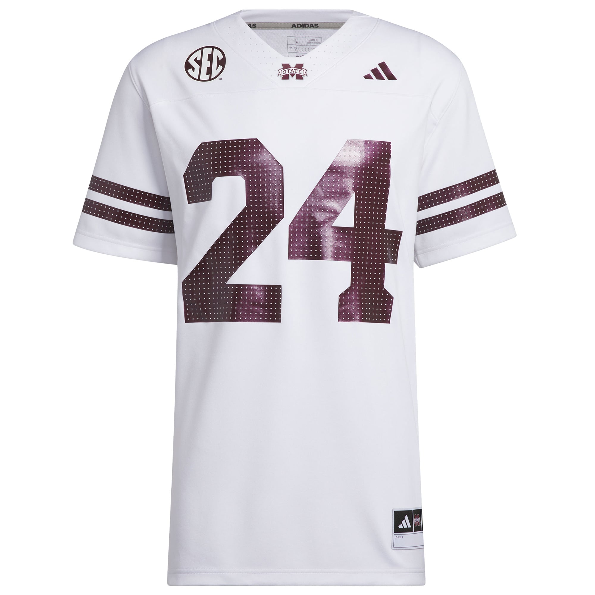 Mississippi State Bulldogs White Out Jersey White - back view