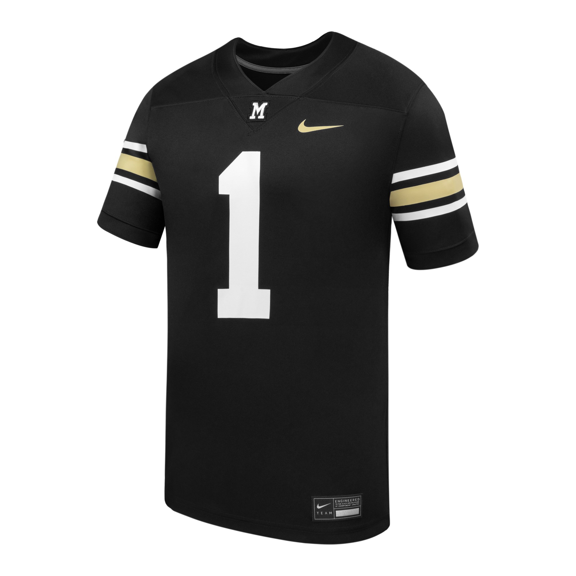 #1 Missouri Tigers 100th Anniversary Football Jersey Black - front view