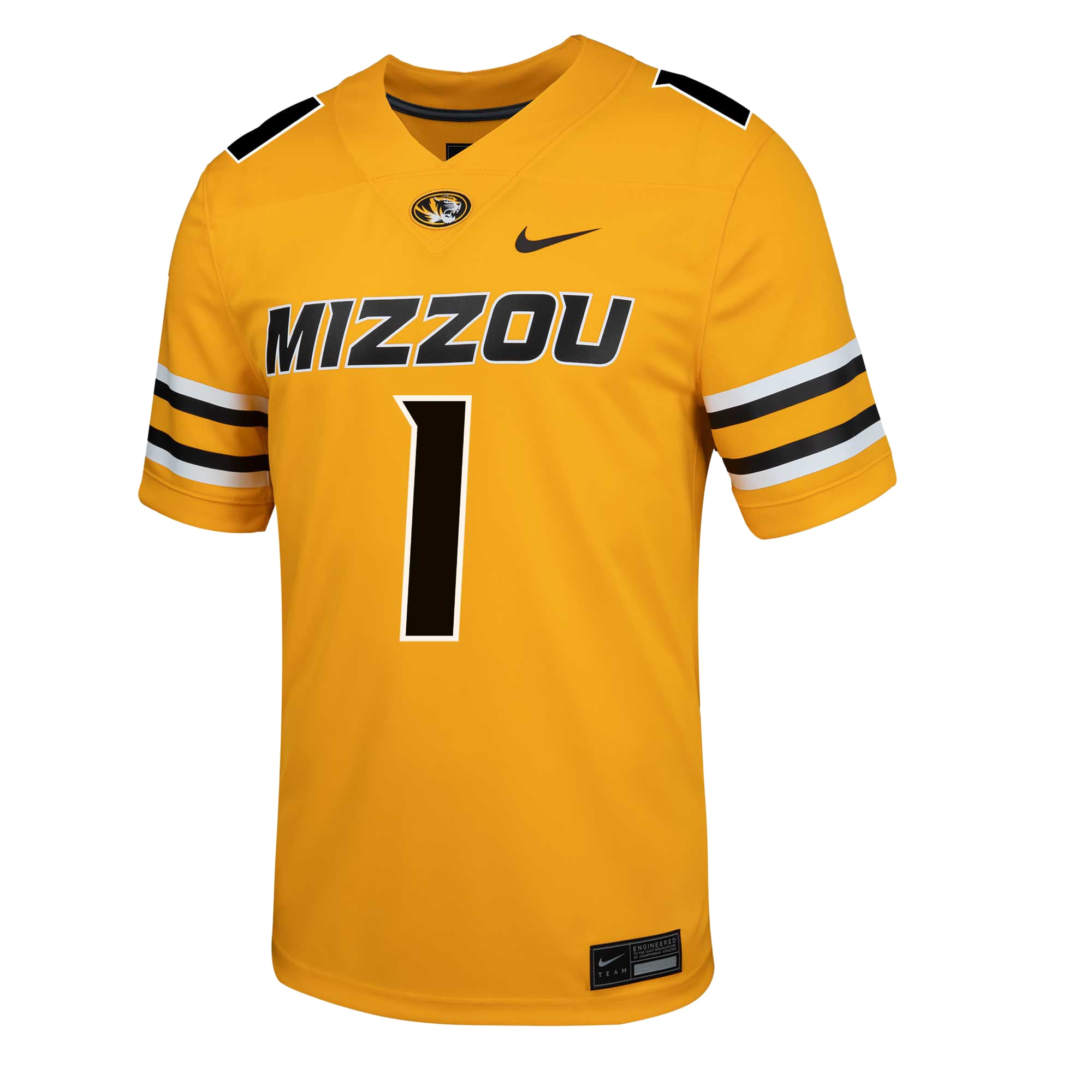 #1 Missouri Tigers Alternate Jersey Gold - front view