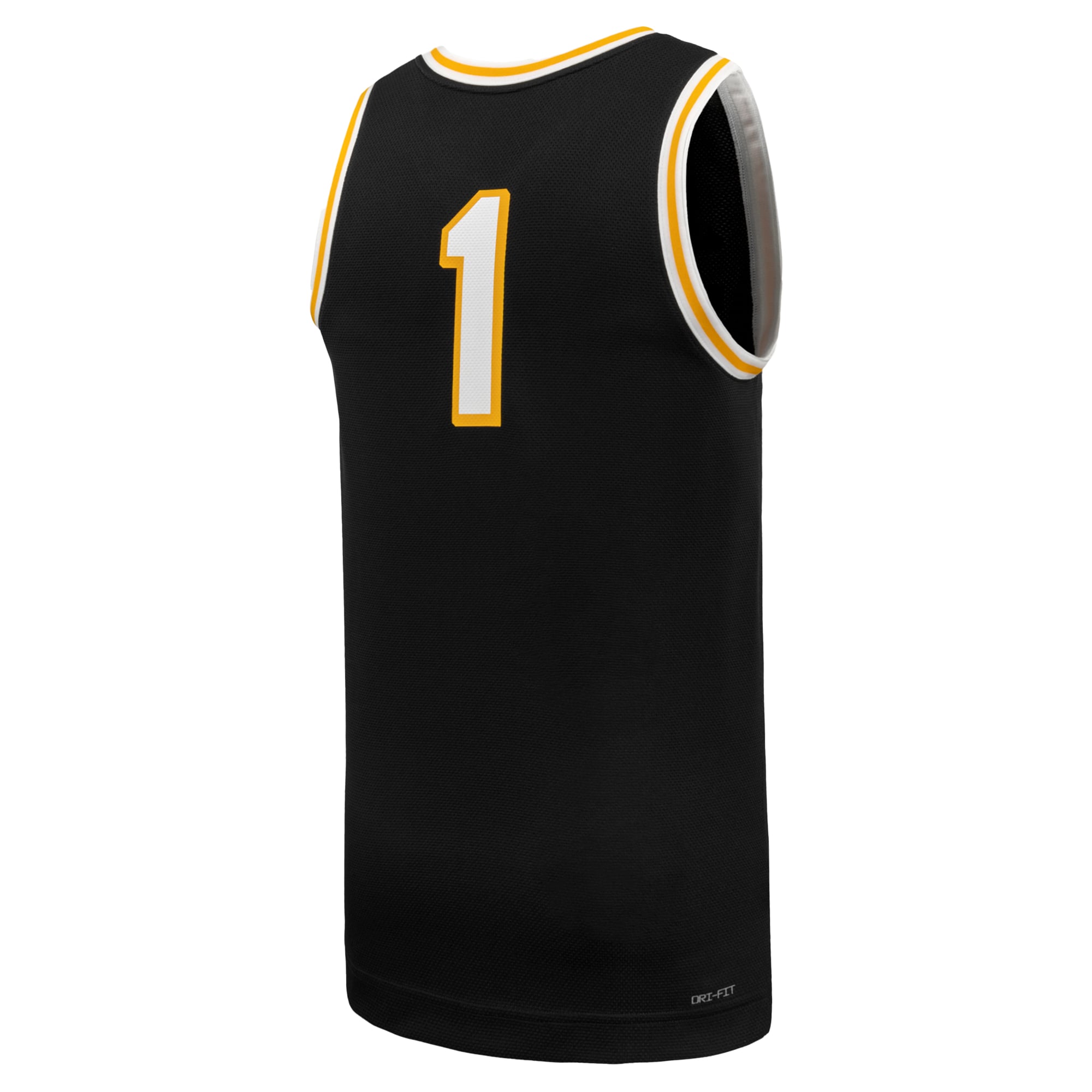 #1 Missouri Tigers Basketball Jersey Black - back view