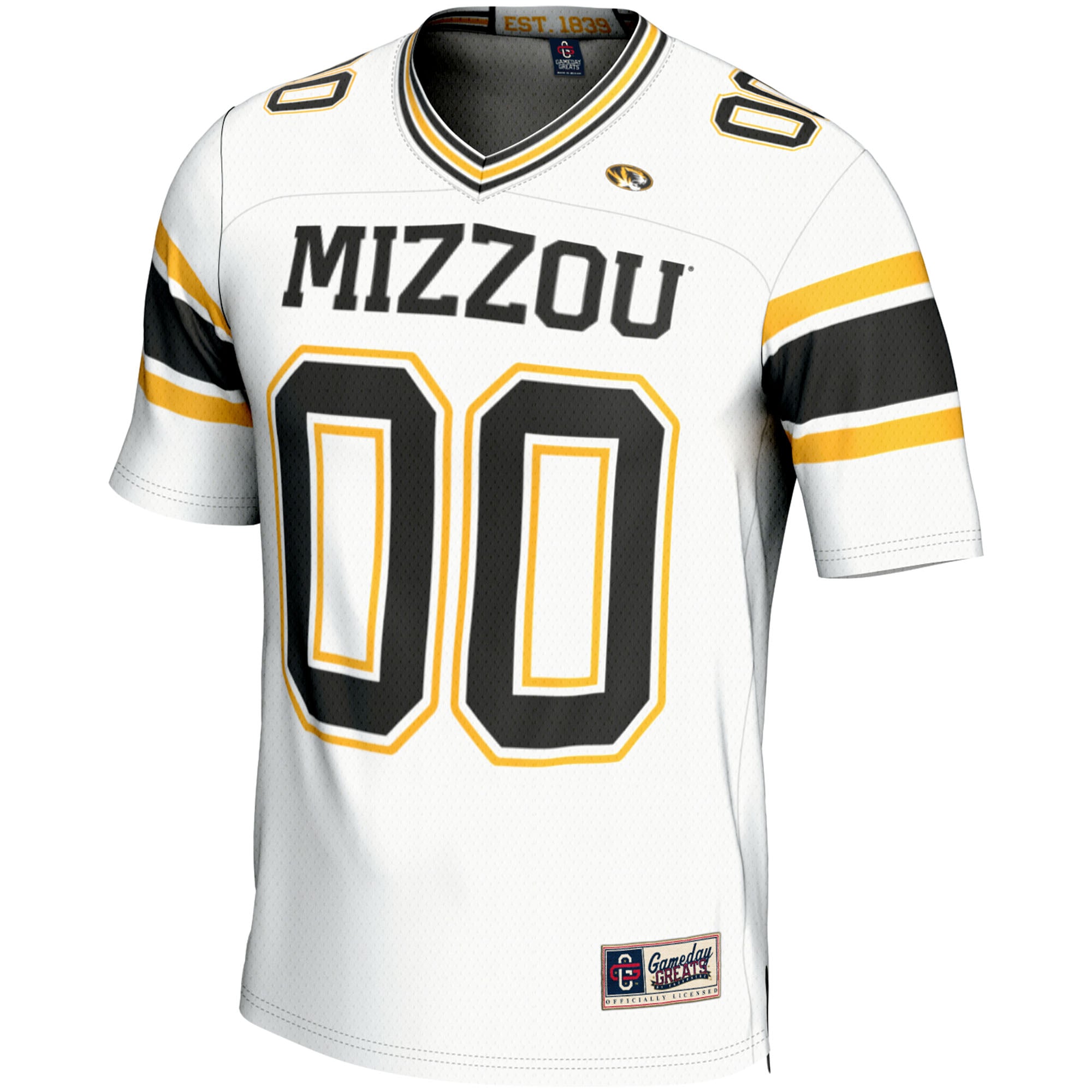 Missouri Tigers Football Jersey White - front view