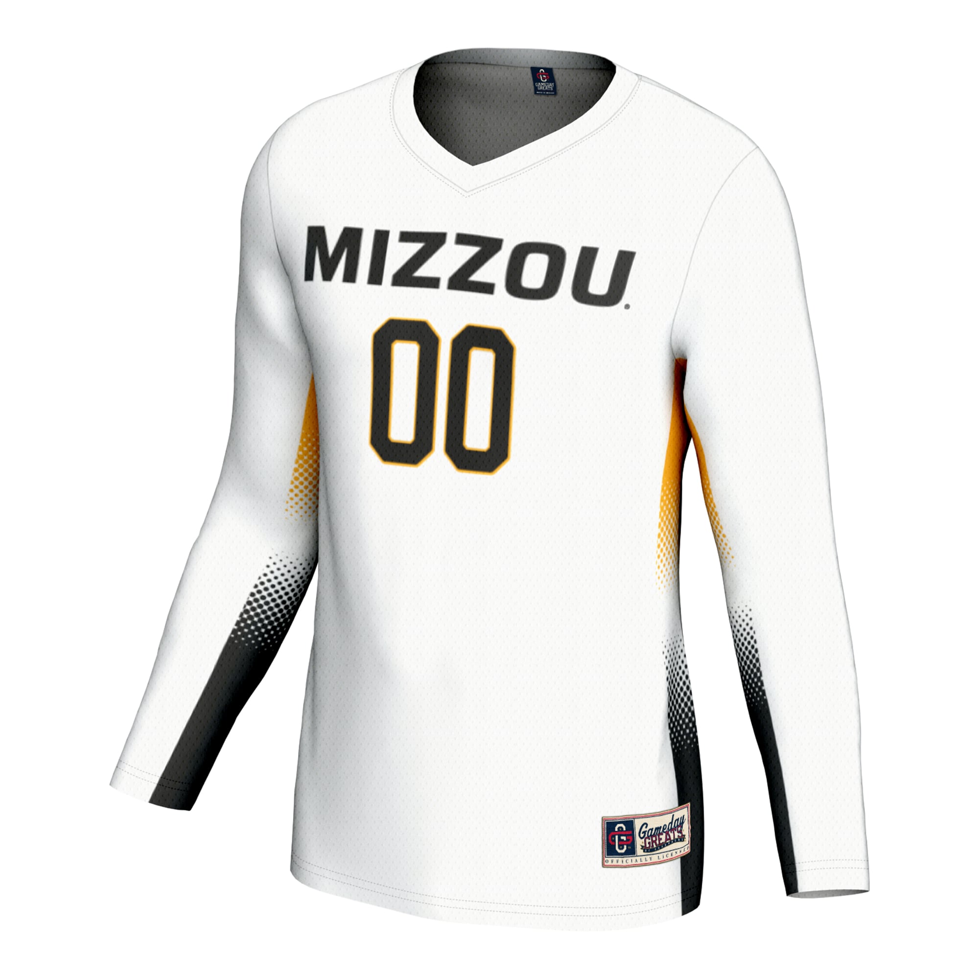 Missouri Tigers Youth Lightweight Women's Volleyball Jersey - White - front view