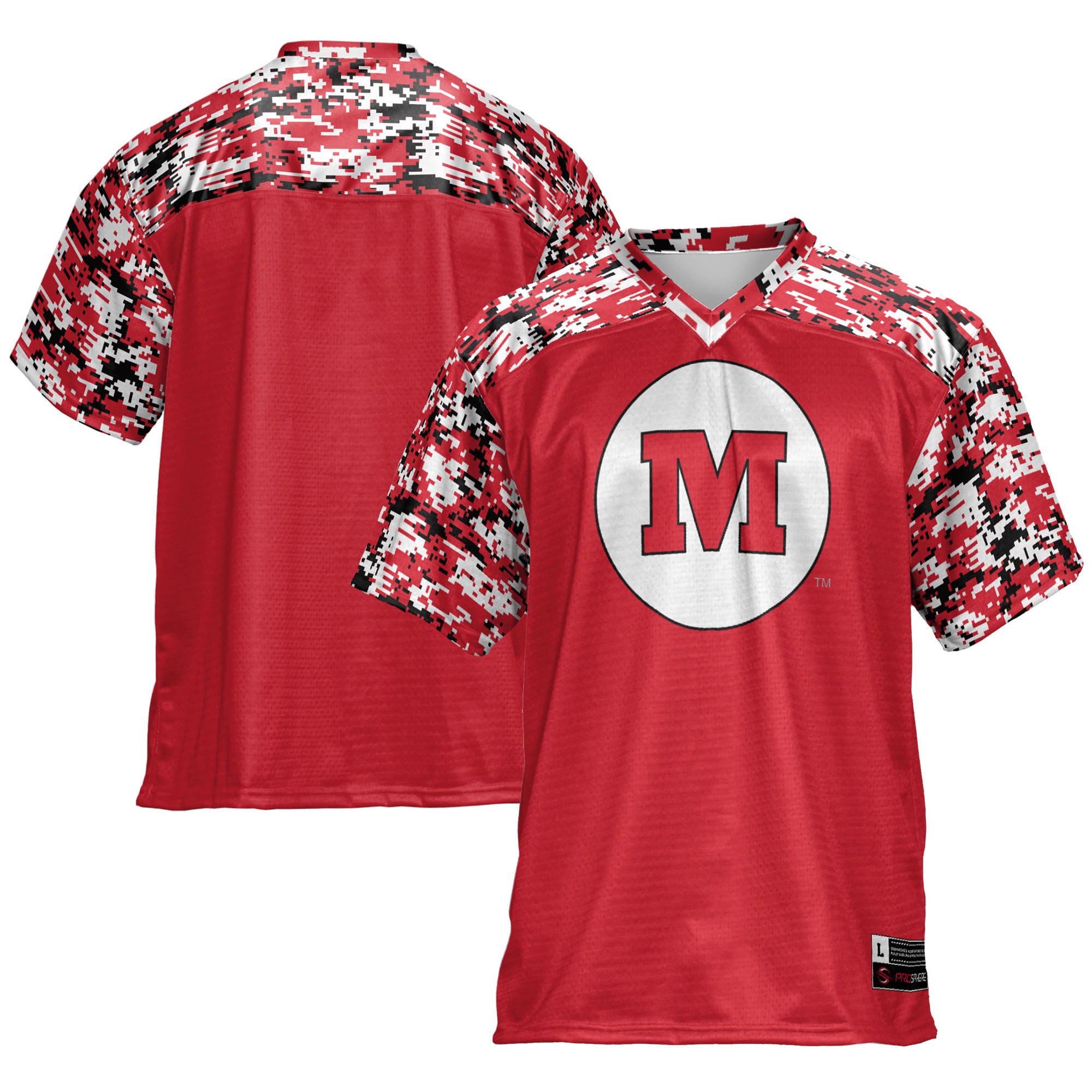 Monmouth College Fighting Scots Football Jersey Red - front and back view