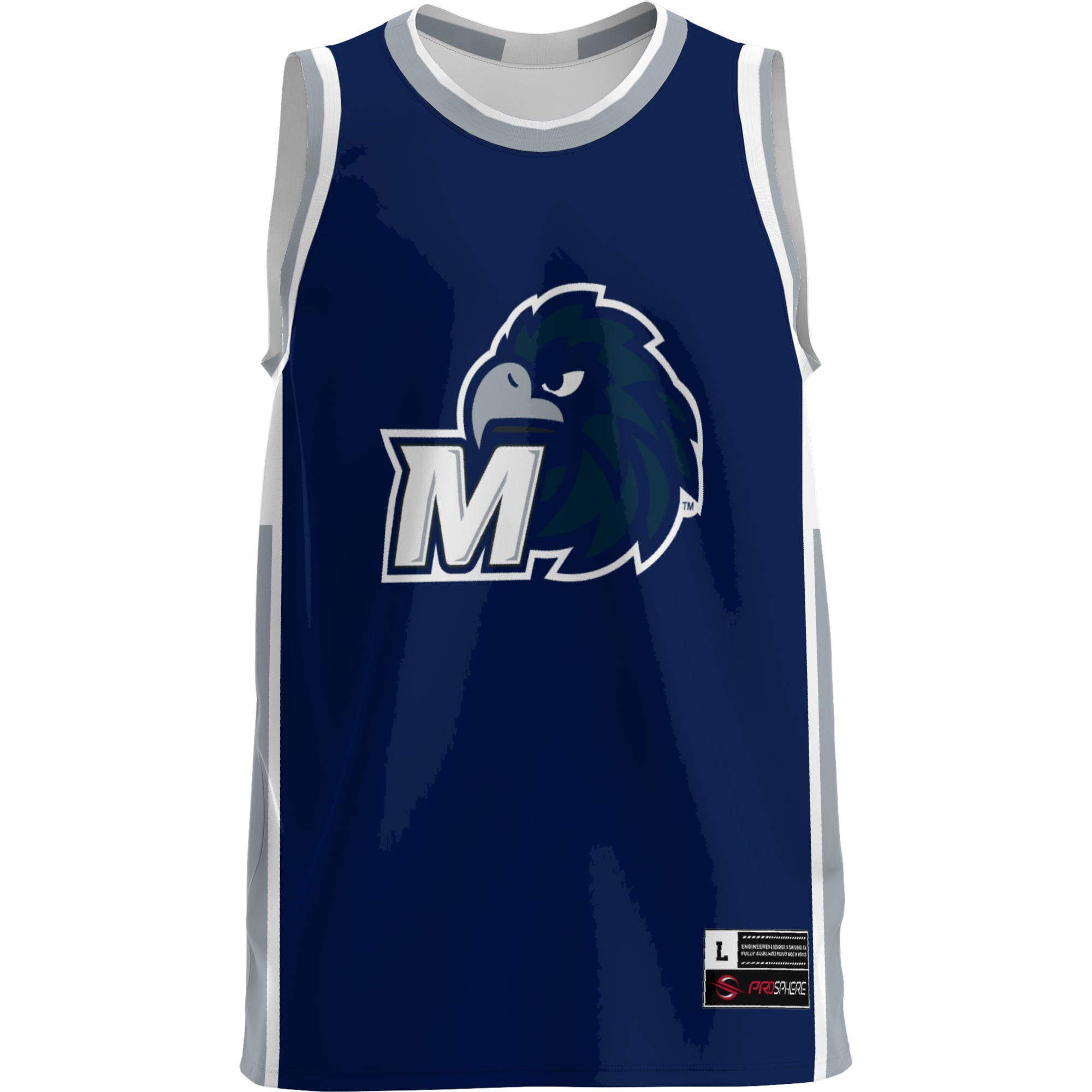 Monmouth Hawks Lightweight Basketball Jersey Blue - front view