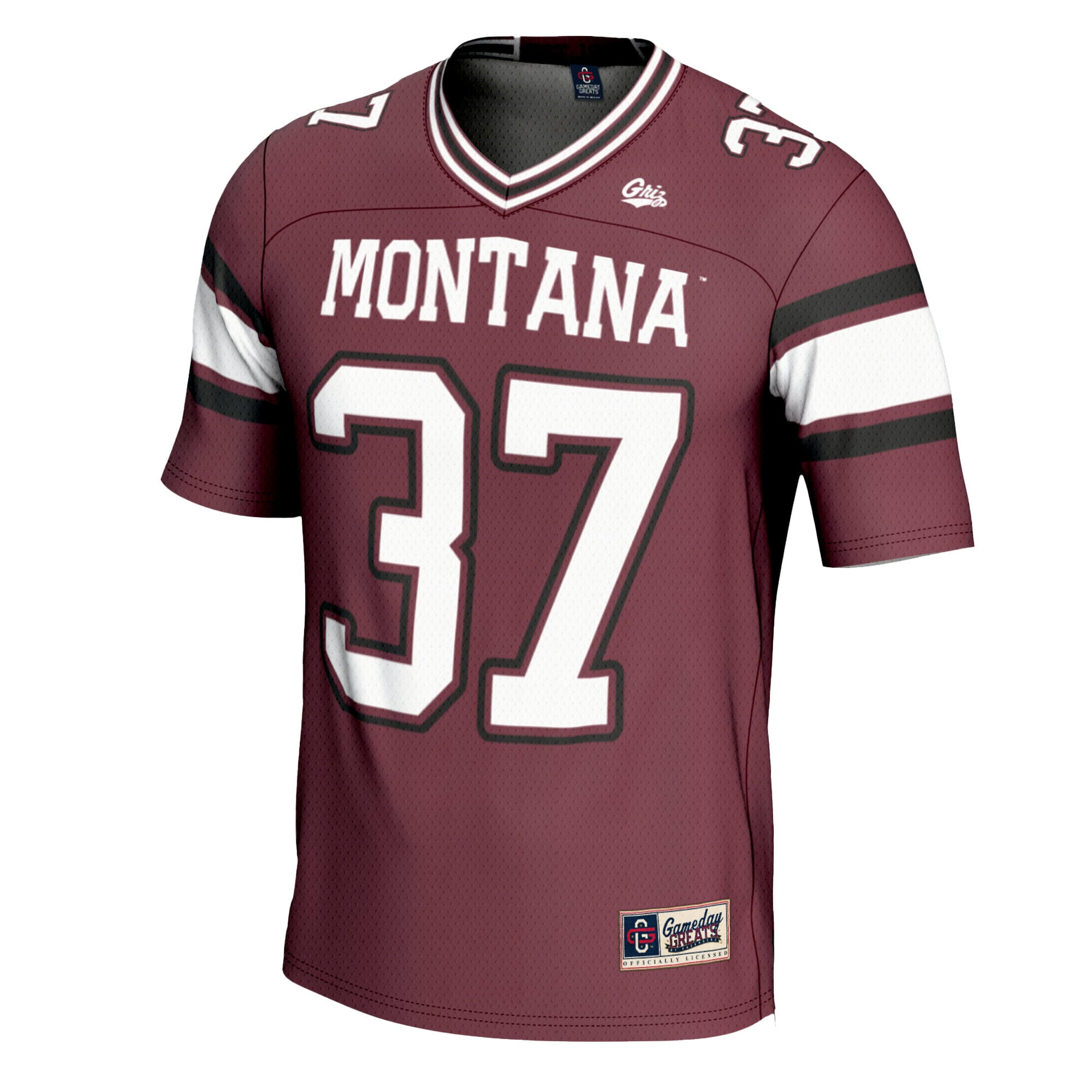 #37 Montana Grizzlies Football Jersey - Maroon - front view