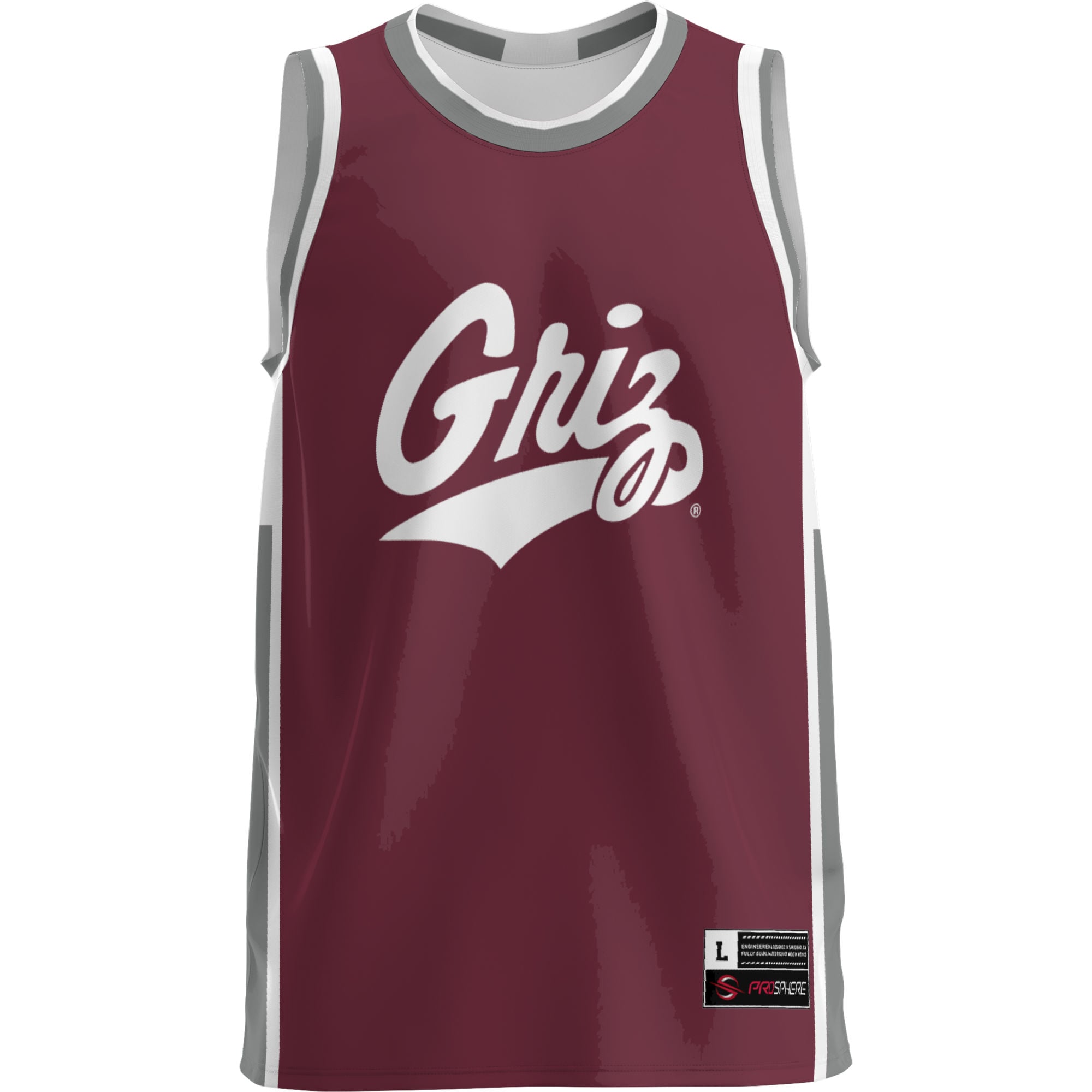 Montana Grizzlies Lightweight Basketball Jersey Maroon - front view