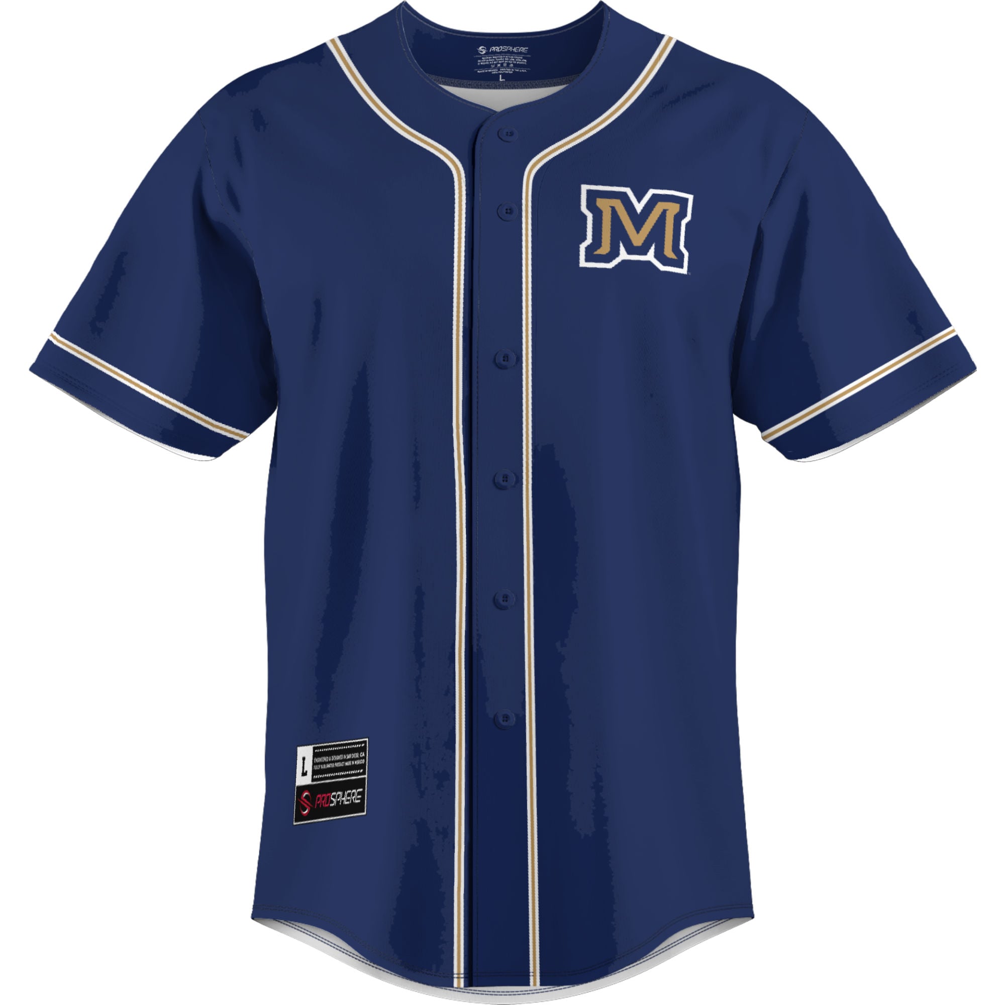 Montana State Bobcats Lightweight Baseball Jersey Blue - front view