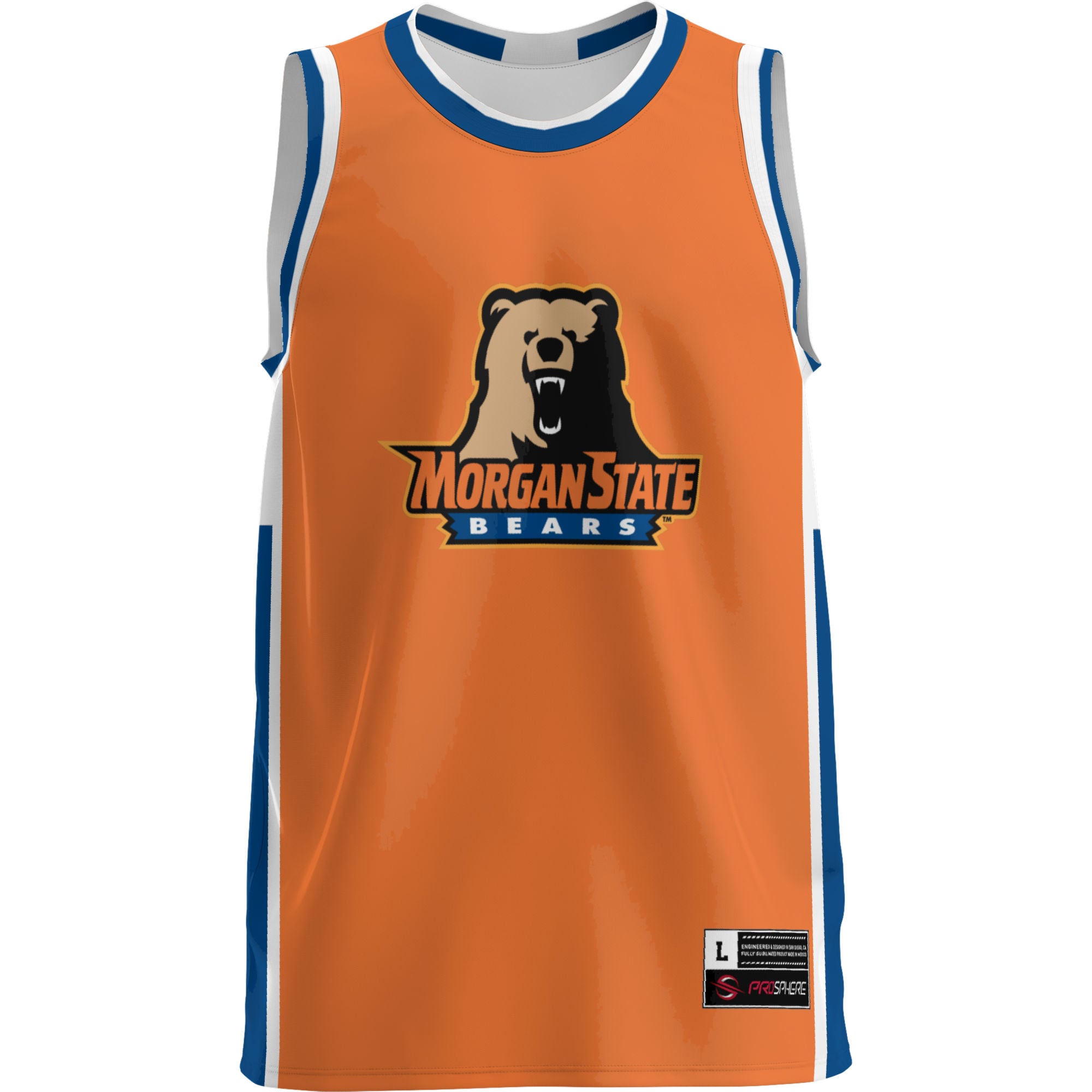 Morgan State Bears Lightweight Basketball Jersey Blue - front view
