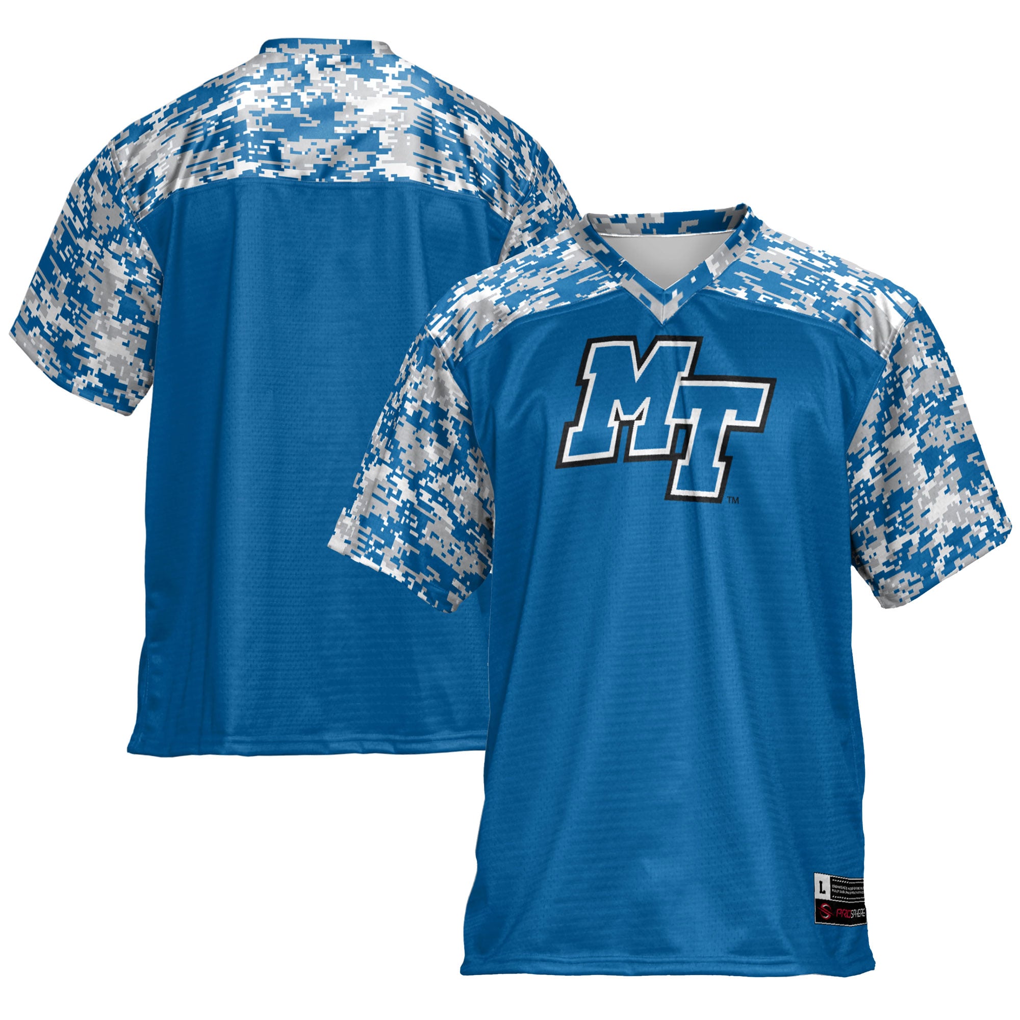 MTSU Blue Raiders Football Jersey Royal - front and back view