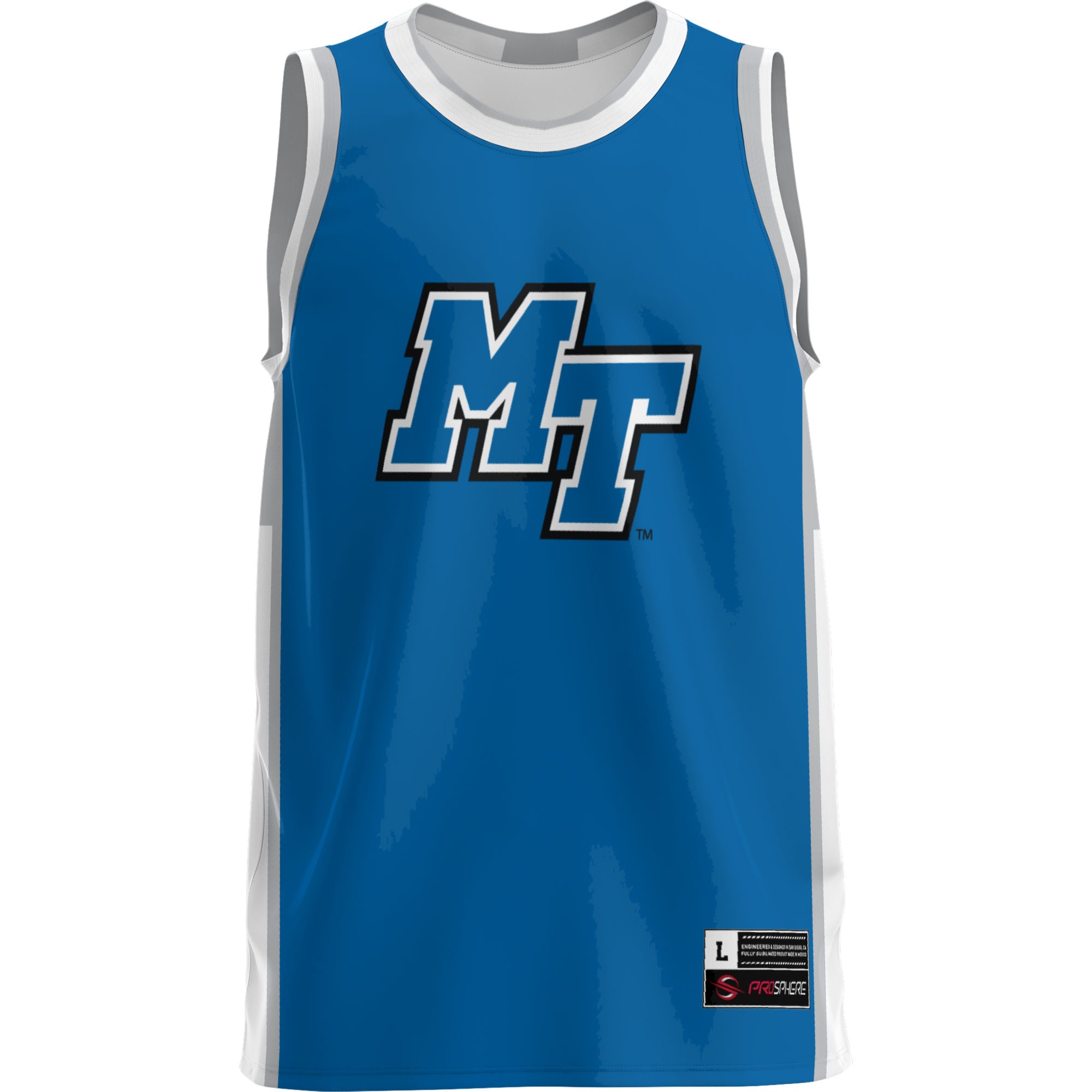 MTSU Blue Raiders Lightweight Basketball Jersey Royal - front view
