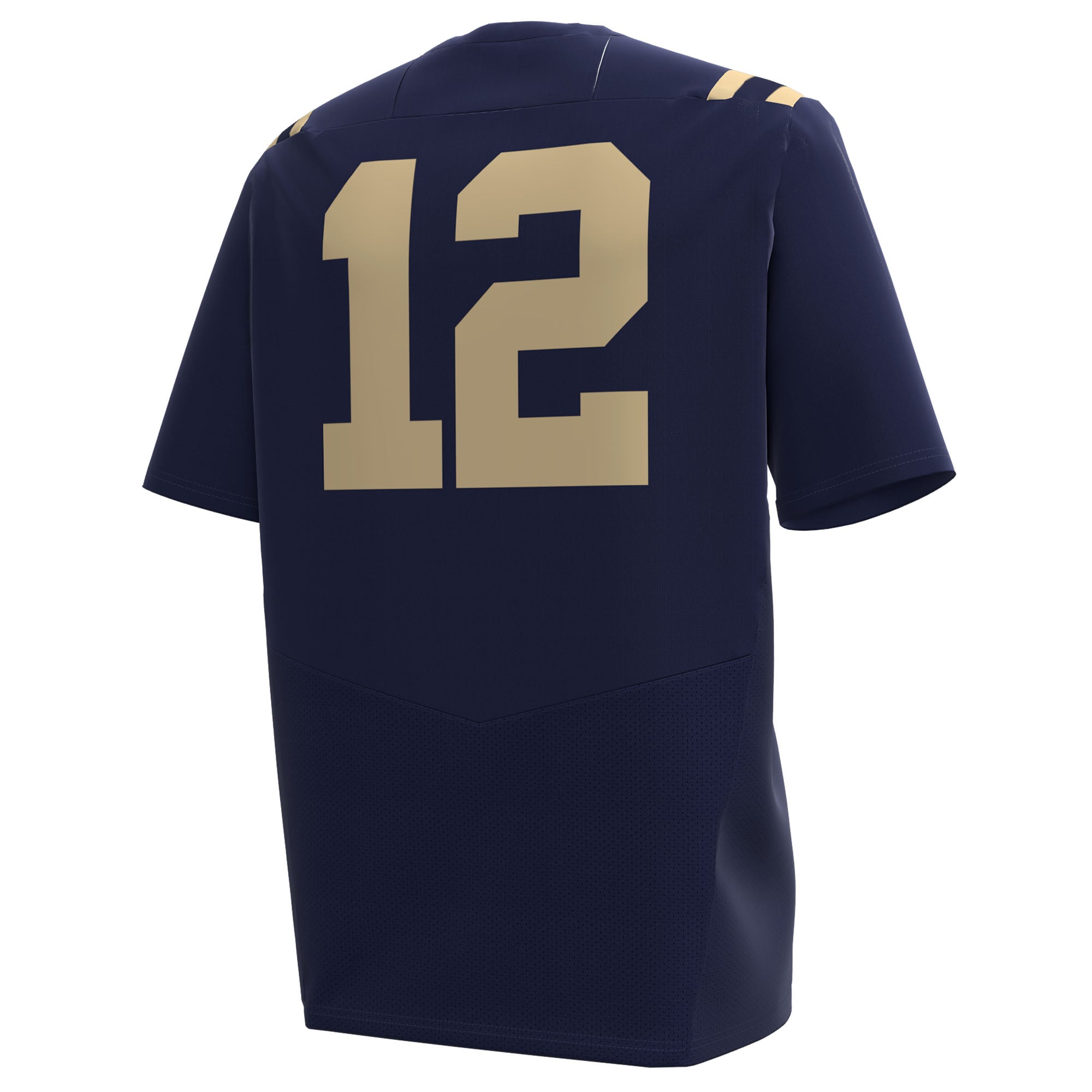 #12 Navy Midshipmen Football Jersey Navy - back view