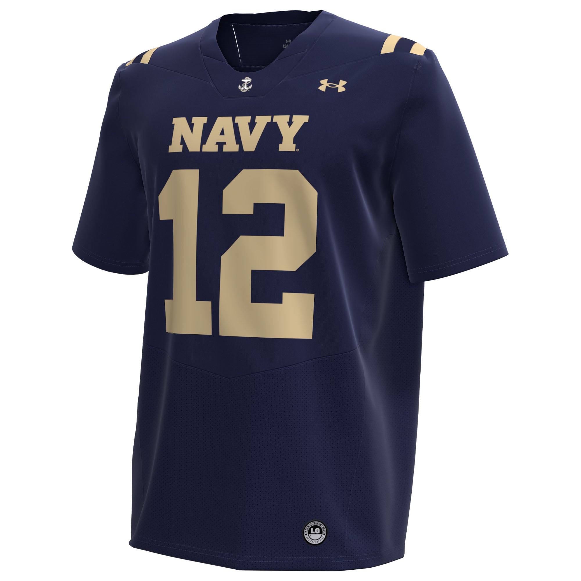 #12 Navy Midshipmen Football Jersey Navy - front view