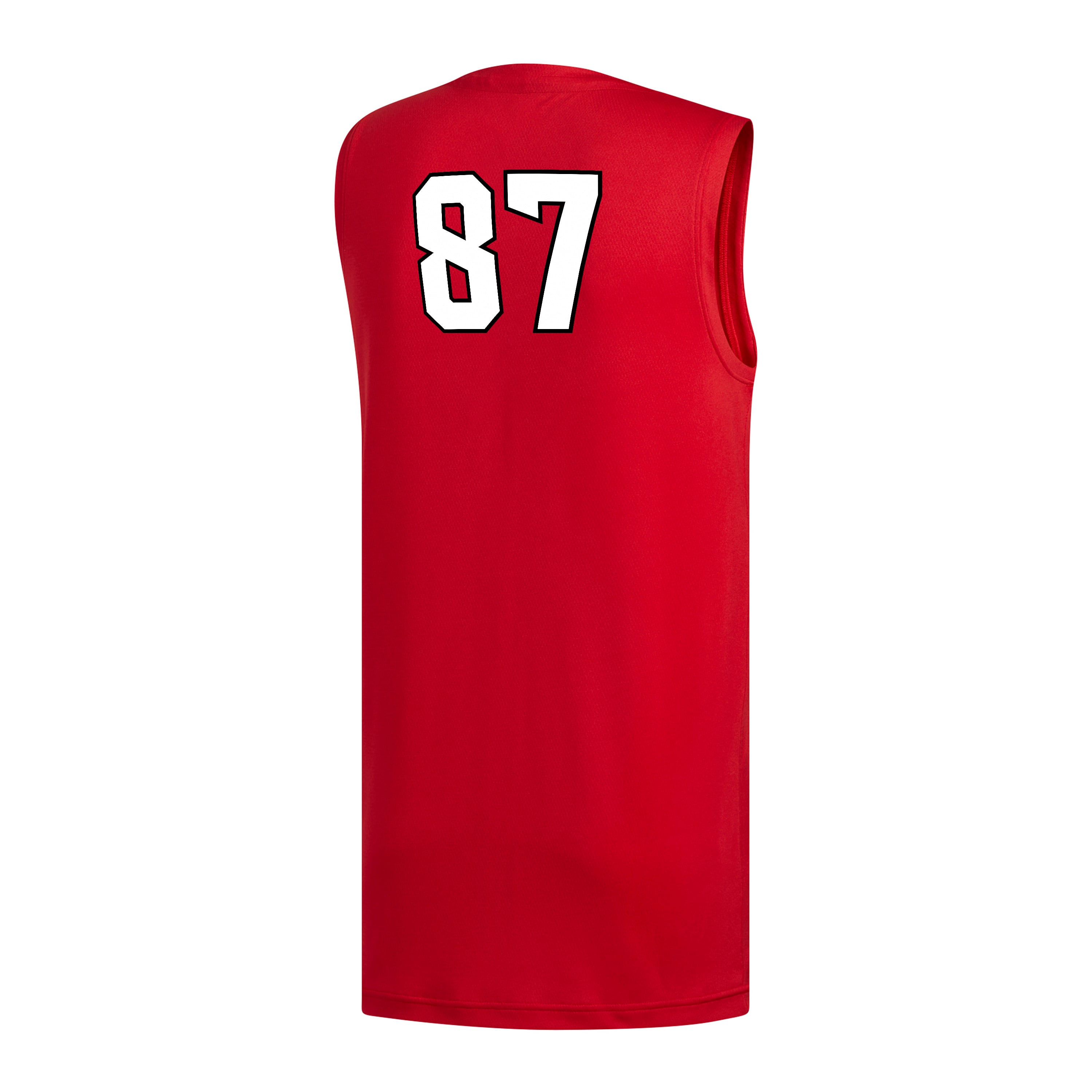 #87 NC State Wolfpack Basketball Jersey Red - back view