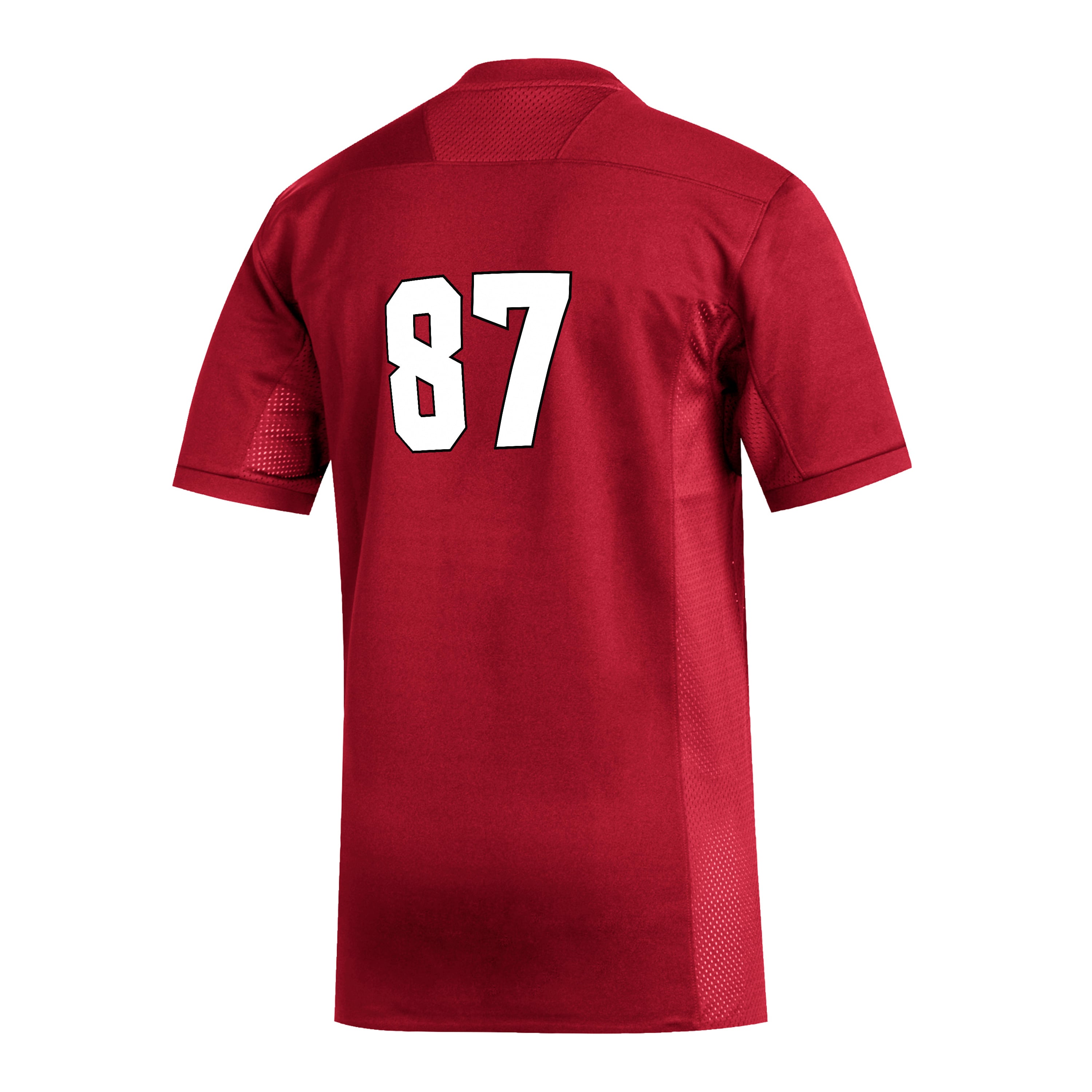 #87 NC State Wolfpack Football Jersey Red - back view