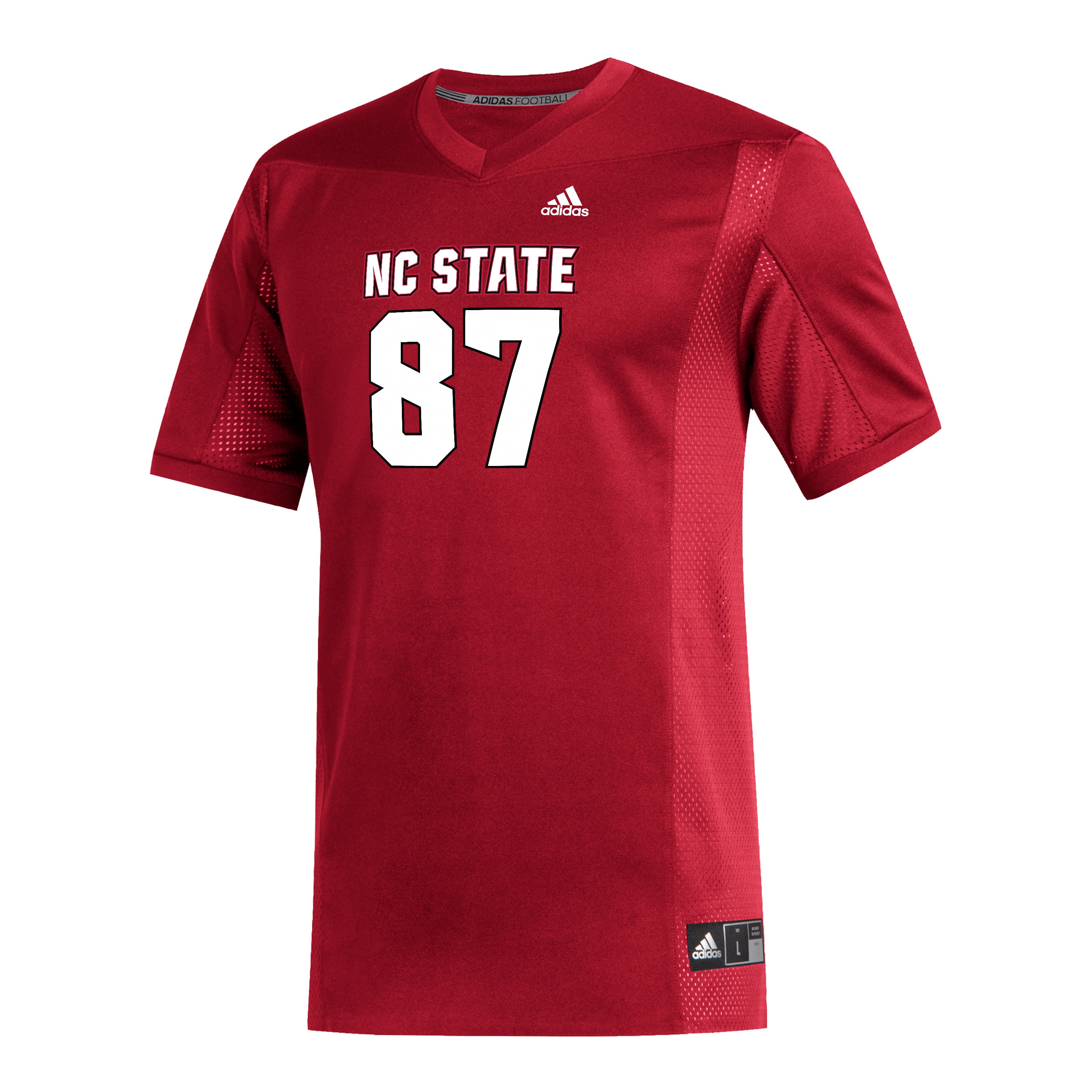 #87 NC State Wolfpack Football Jersey Red - front view