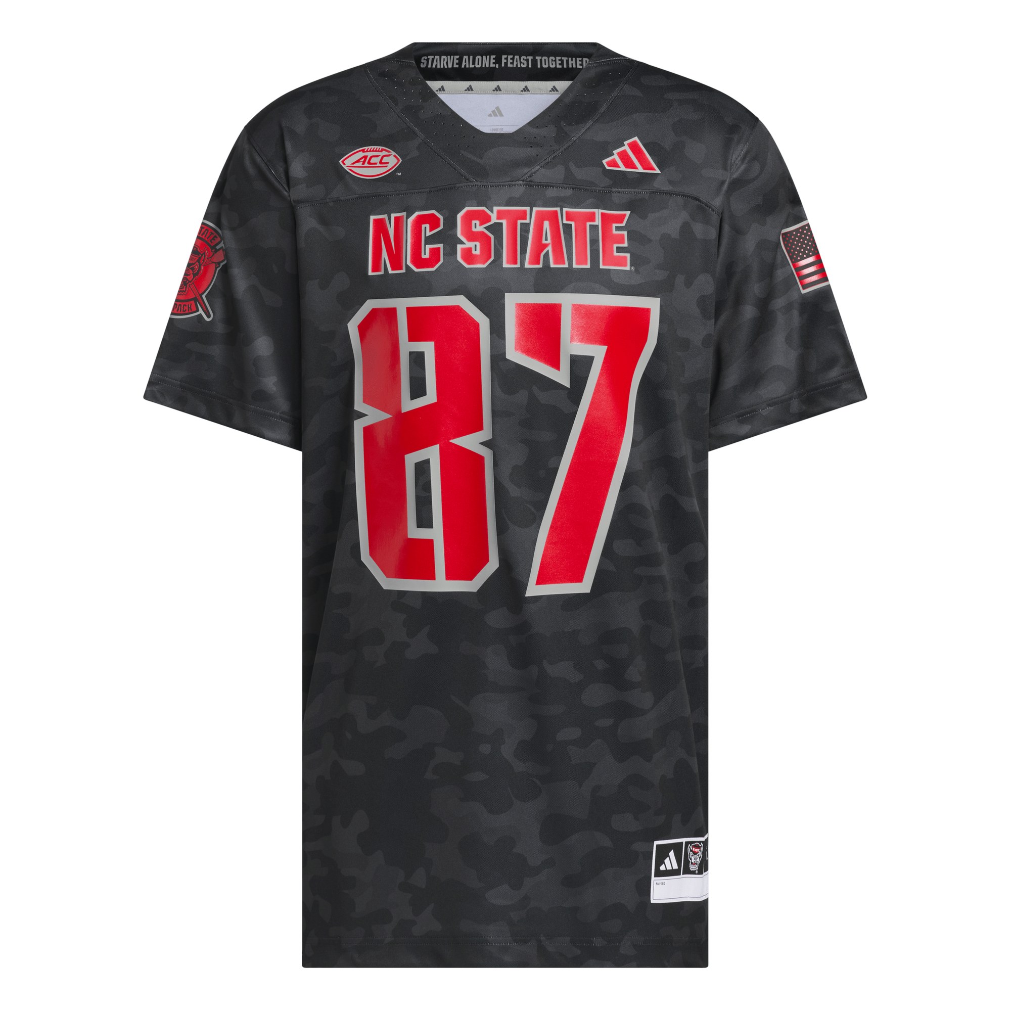 #87 NC State Wolfpack Honor & Support Strategy Jersey Black - detail view 1