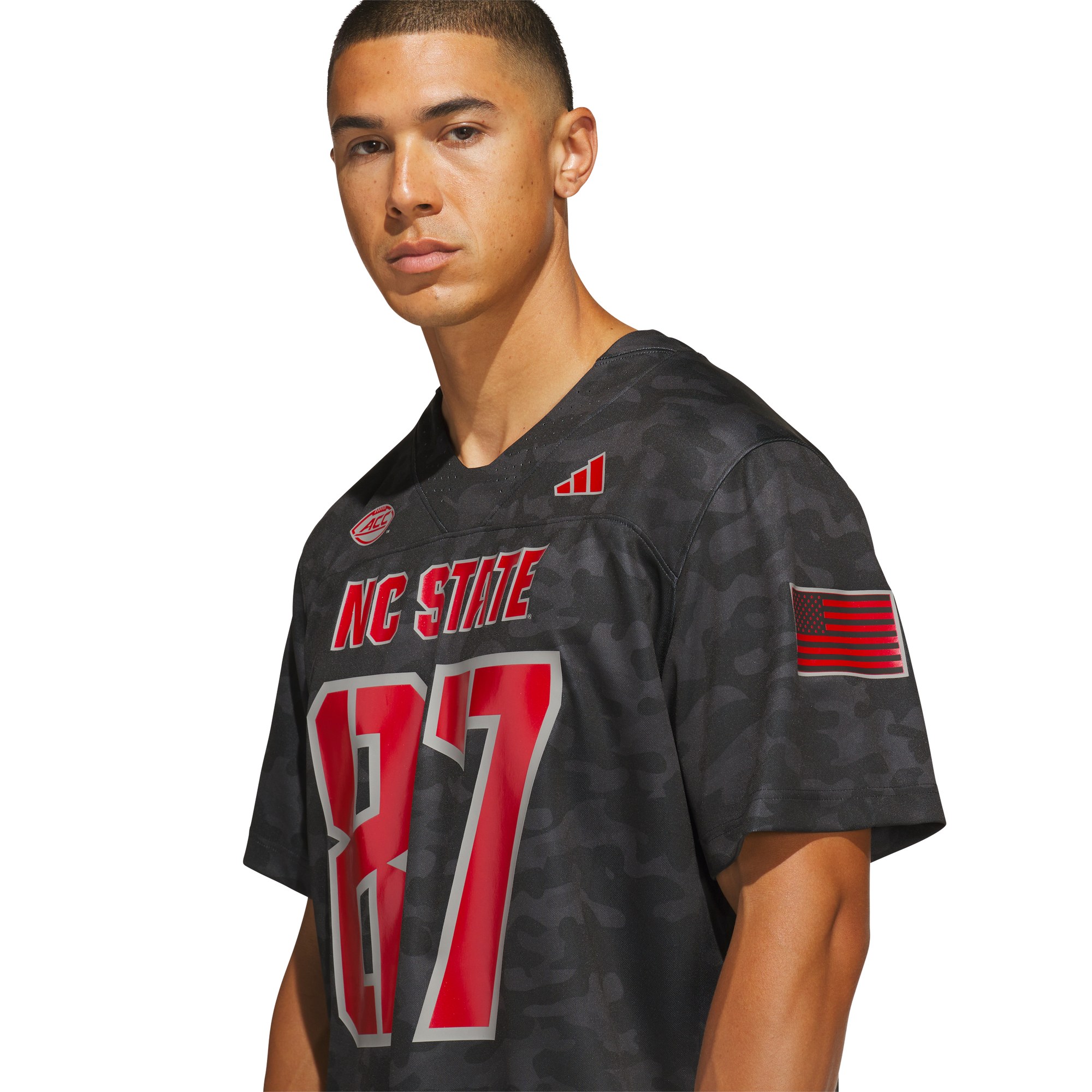 #87 NC State Wolfpack Honor & Support Strategy Jersey Black - detail view 3