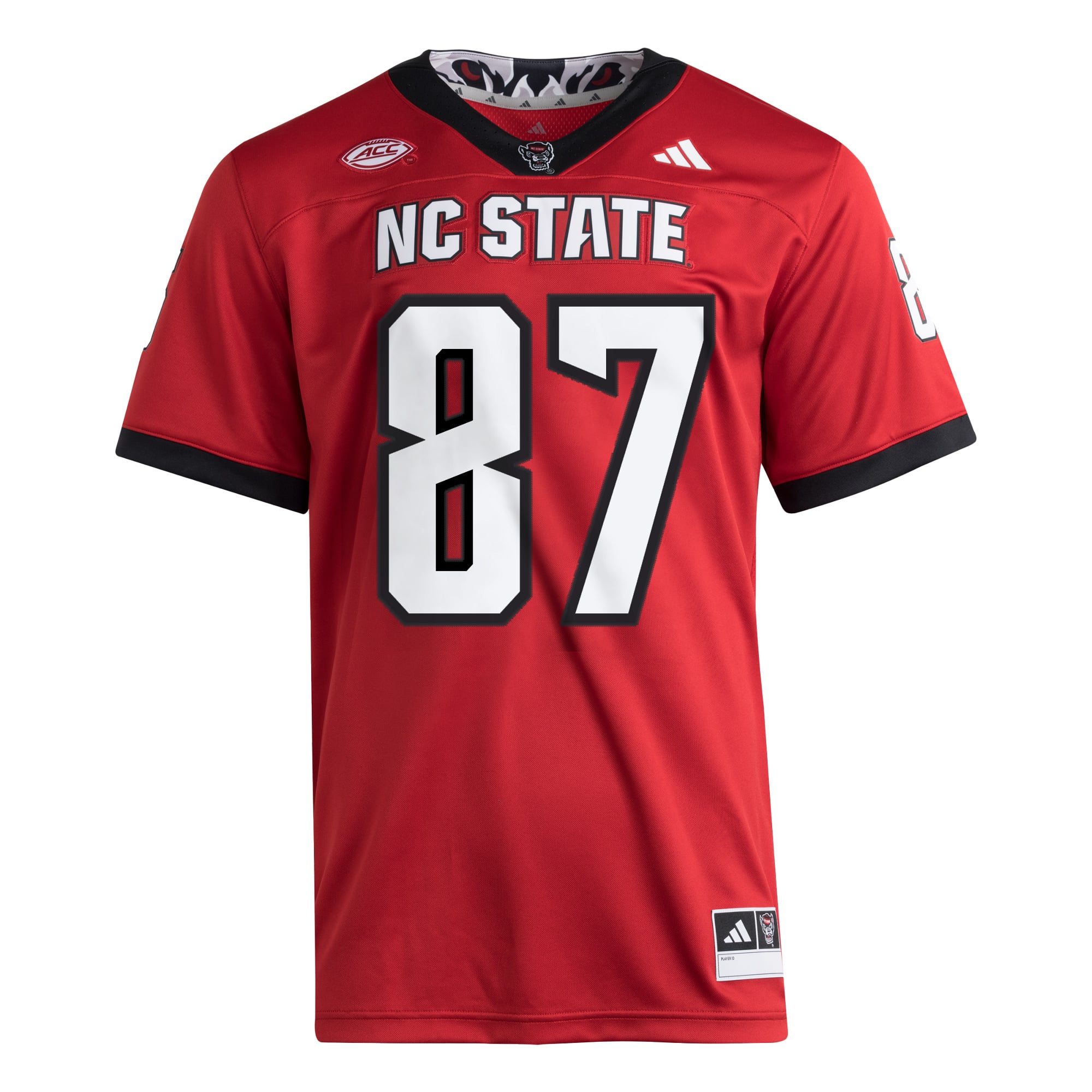 #87 NC State Wolfpack Jersey Red - front view