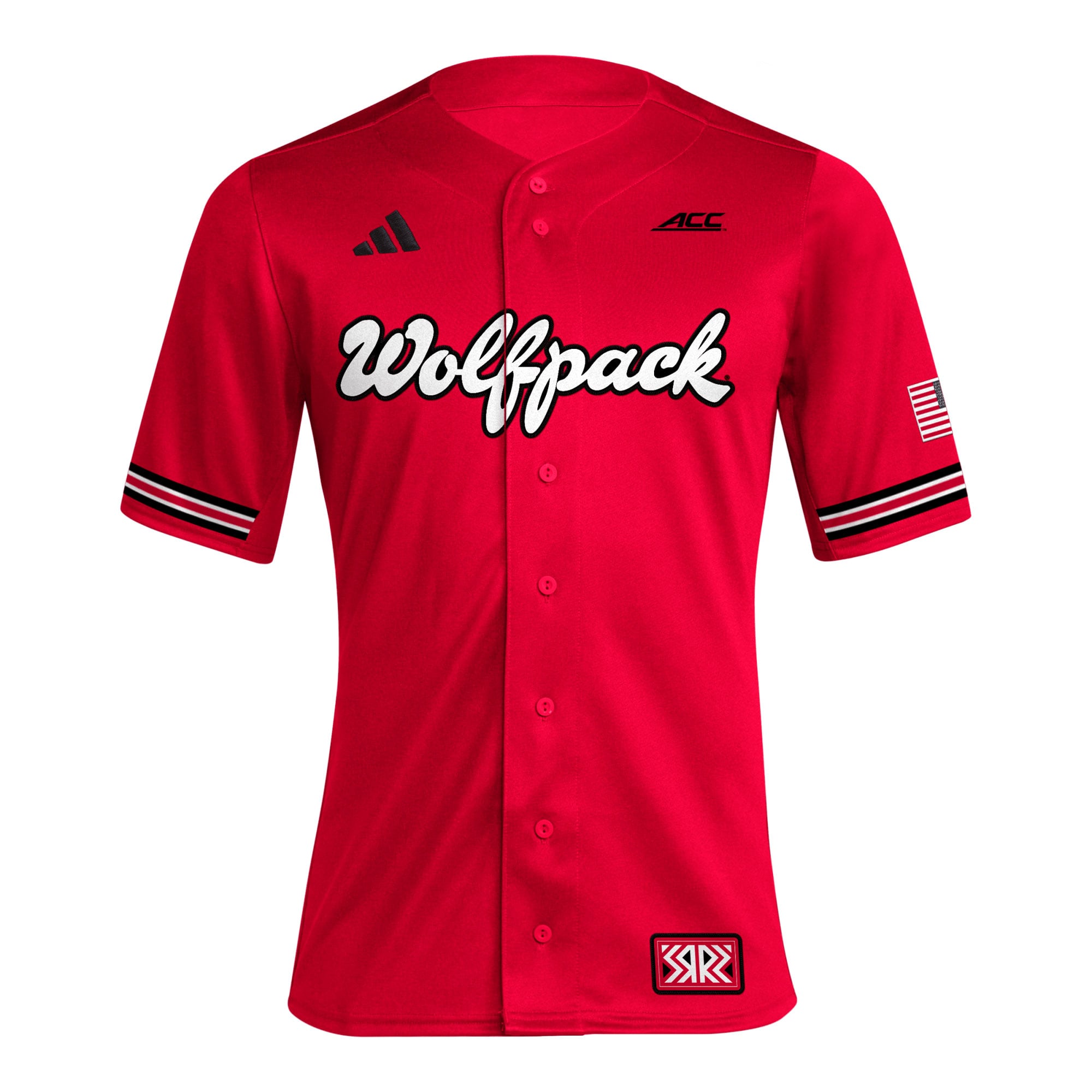 NC State Wolfpack Reverse Retro Baseball Jersey Red - front view