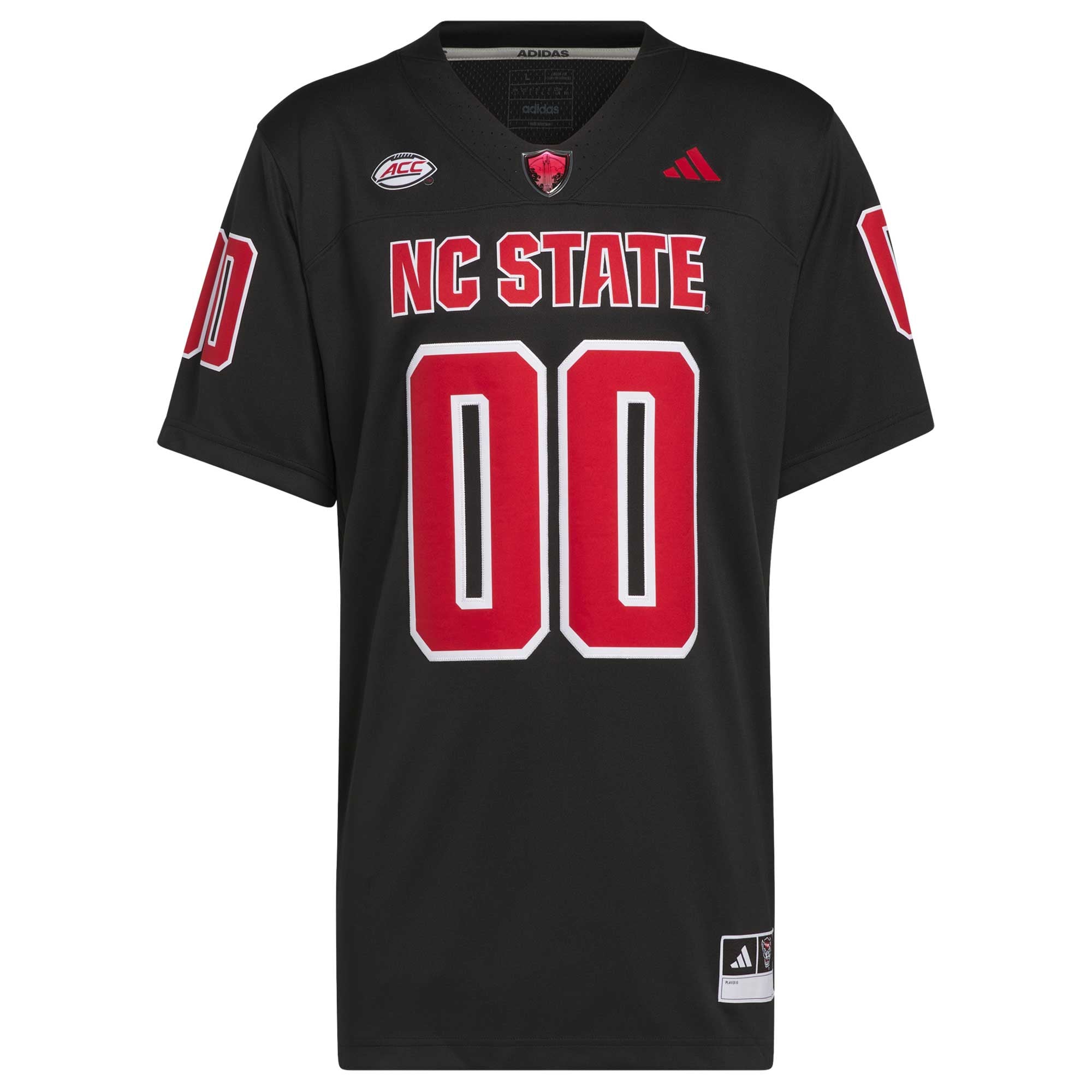 #00 NC State Wolfpack Strategy Jersey Black - front and back view