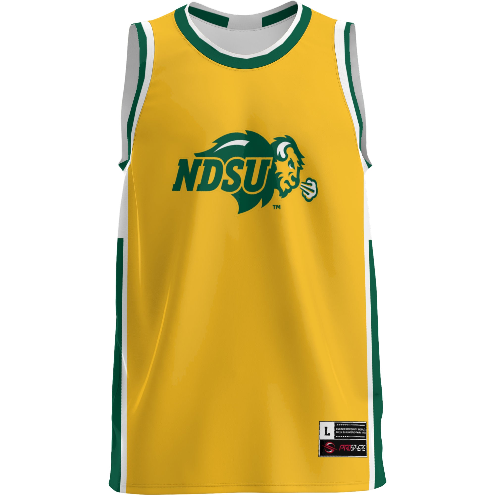 NDSU Bison Lightweight Basketball Jersey Green - front view