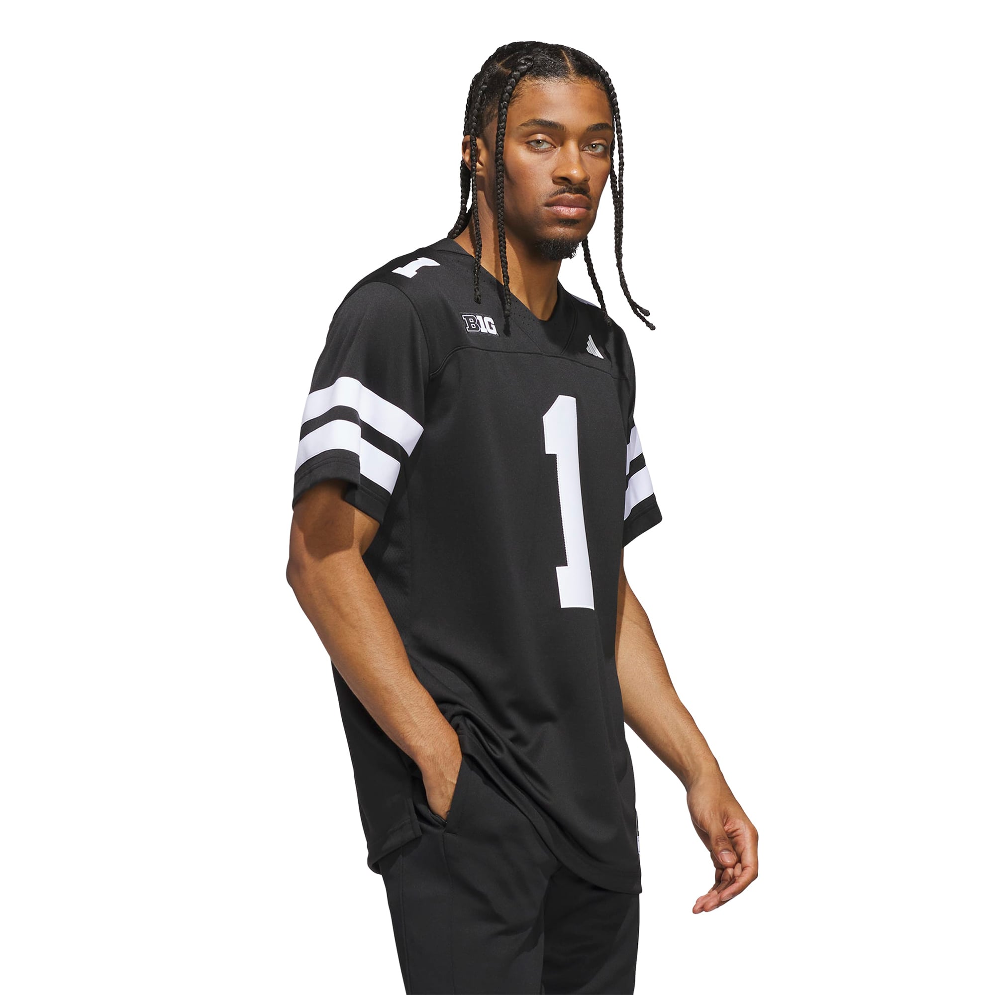 #1 Nebraska Huskers Alternate Jersey Black - detail view 1