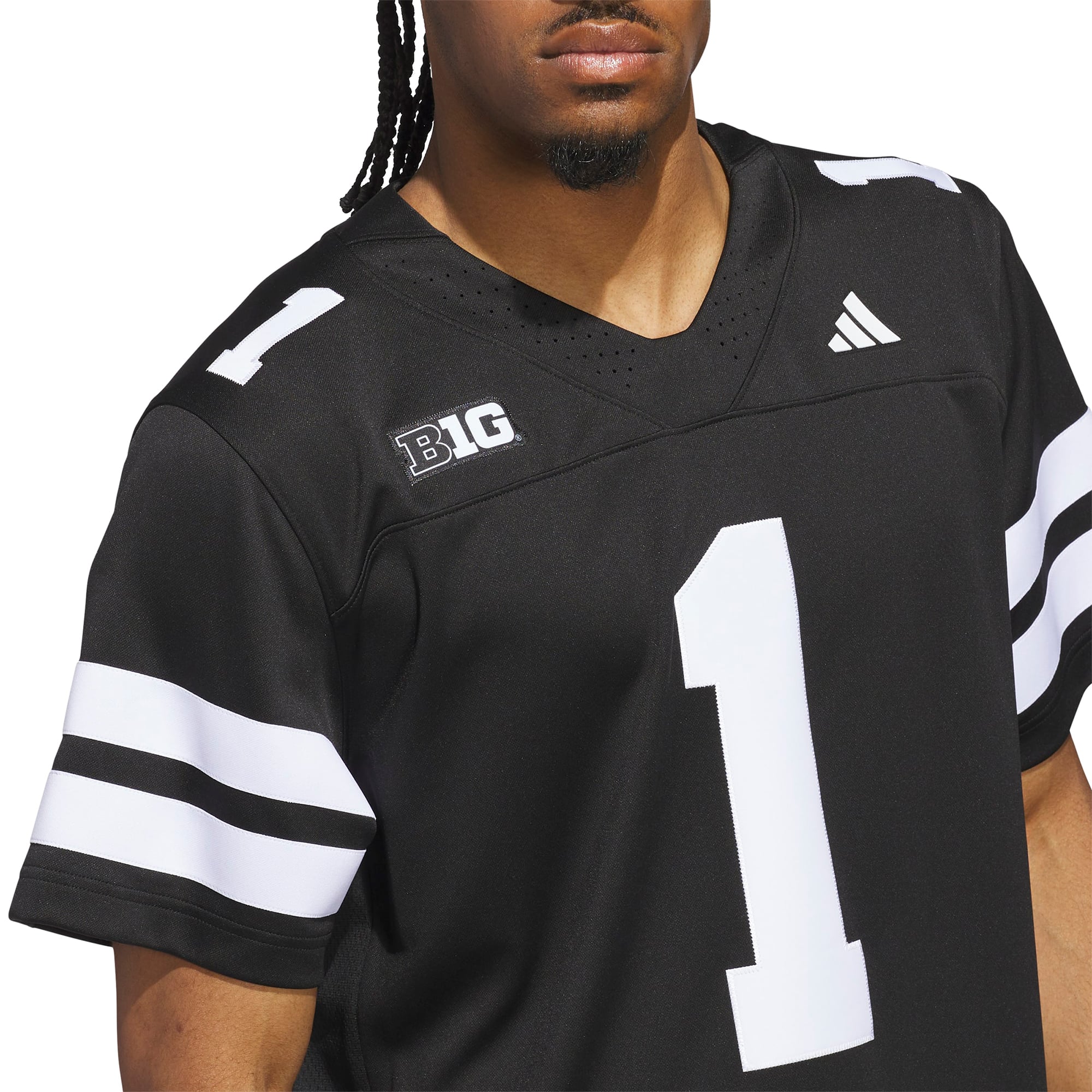 #1 Nebraska Huskers Alternate Jersey Black - detail view 2
