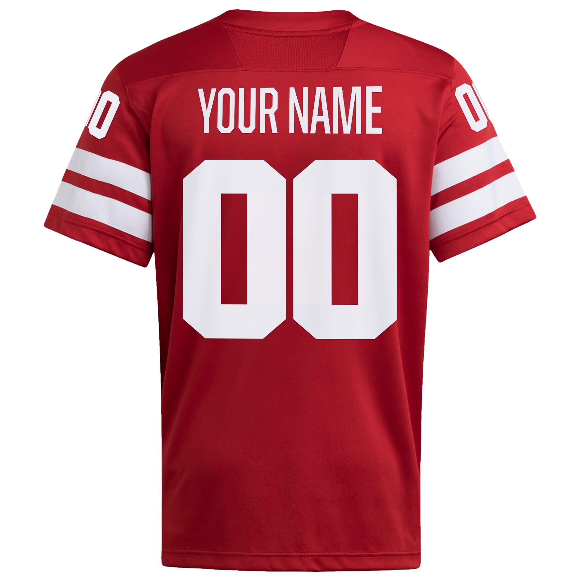 Nebraska Huskers Custom Home Football Jersey Scarlet - back view