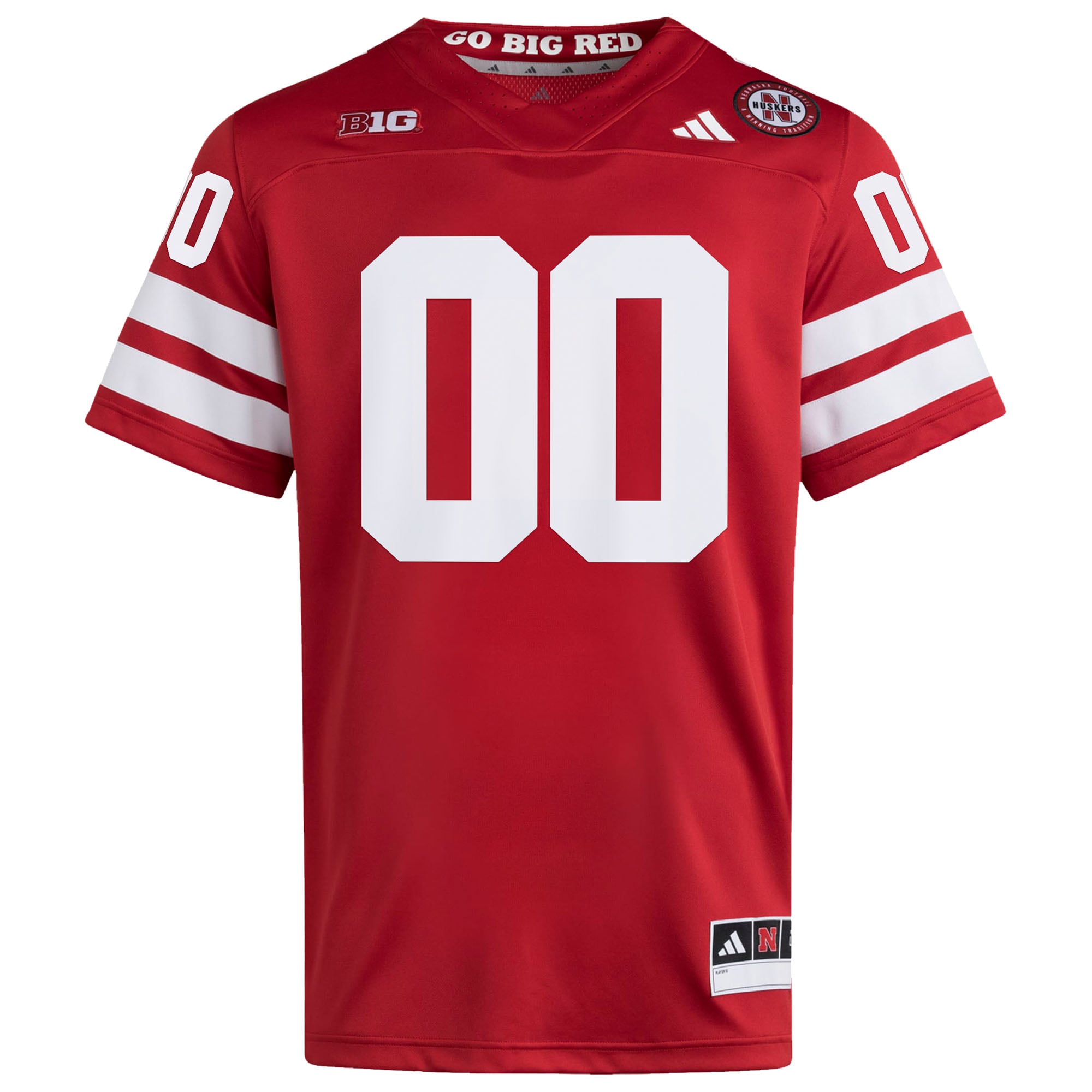 Nebraska Huskers Custom Home Football Jersey Scarlet - front view