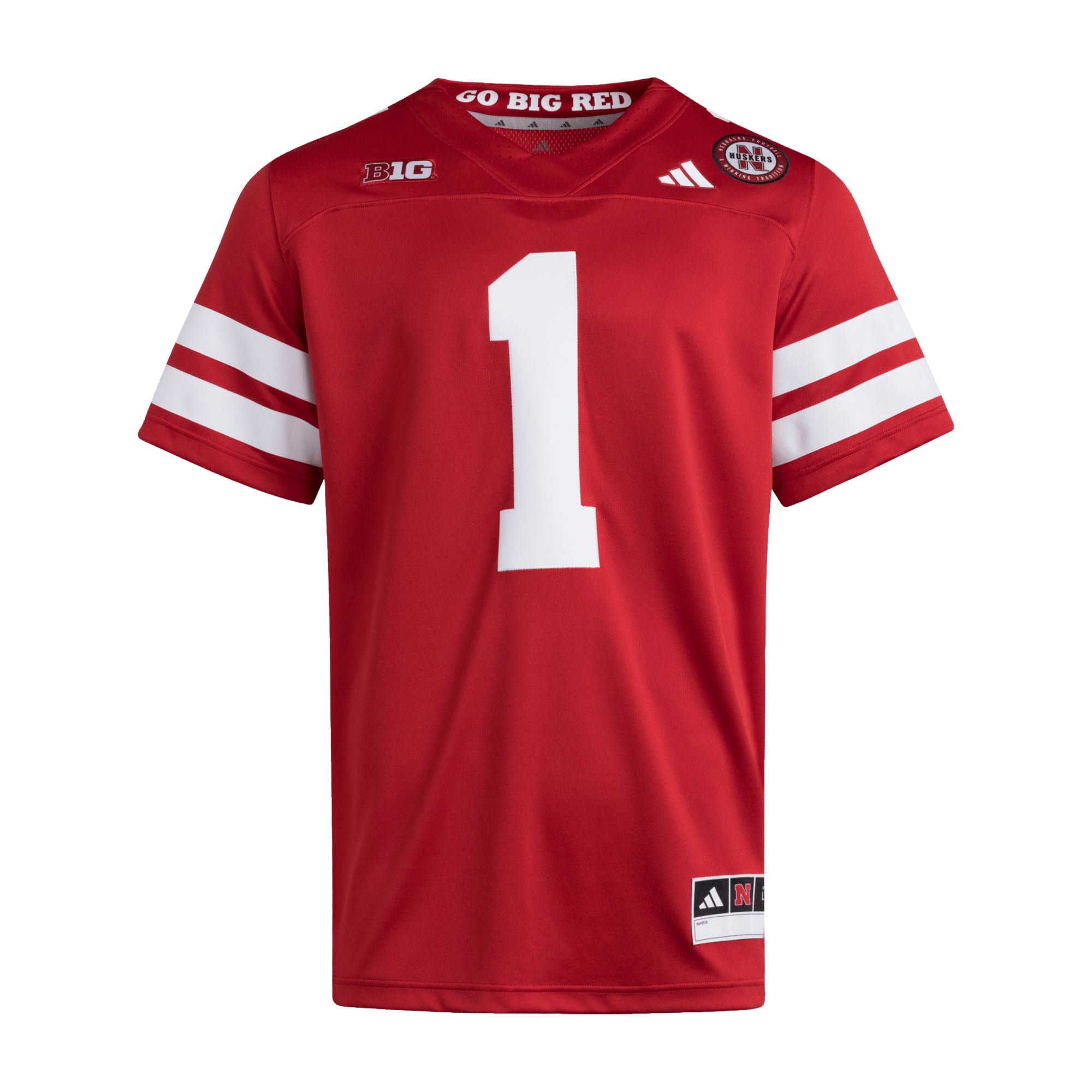 #1 Nebraska Huskers Jersey Scarlet - back view