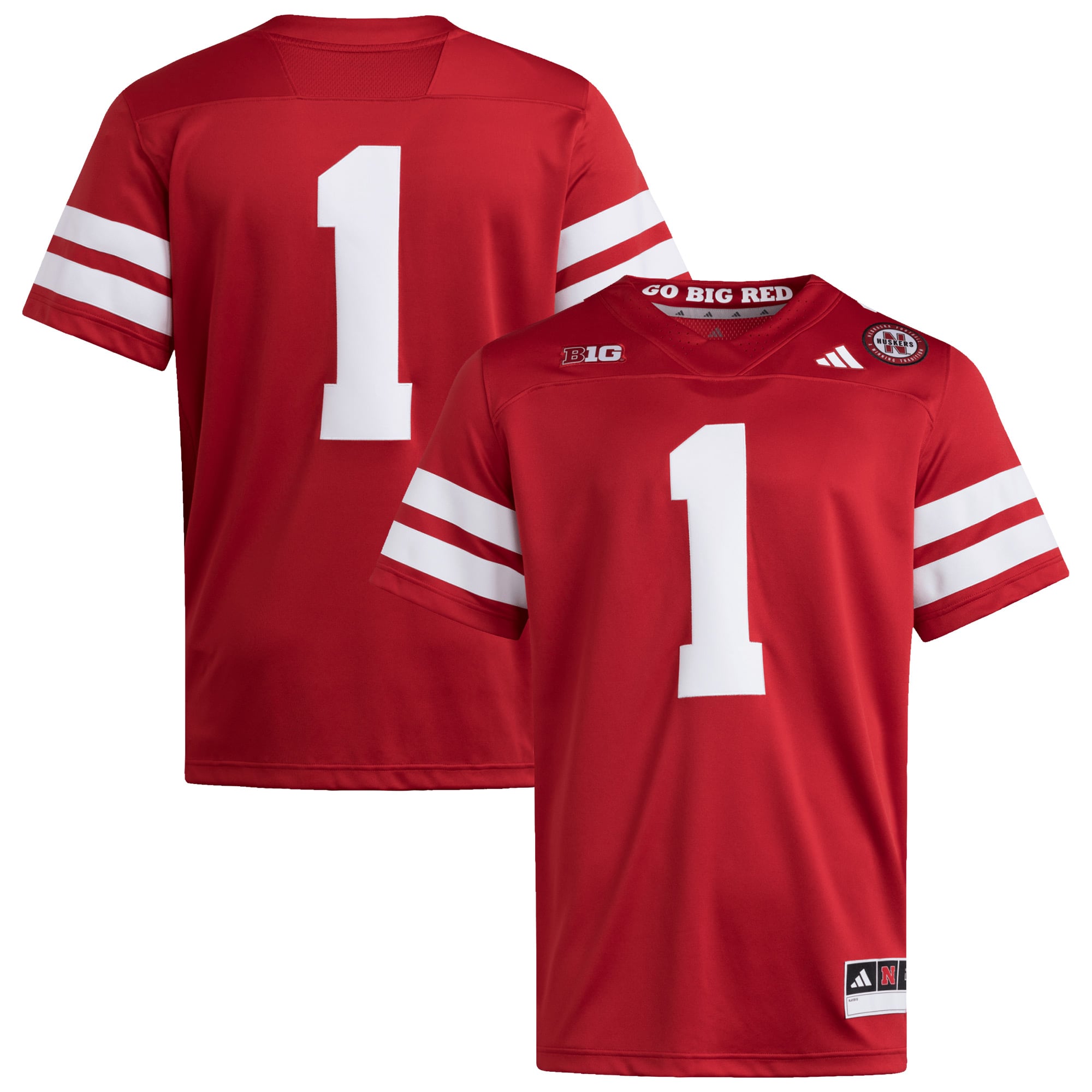 #1 Nebraska Huskers Jersey Scarlet - front view