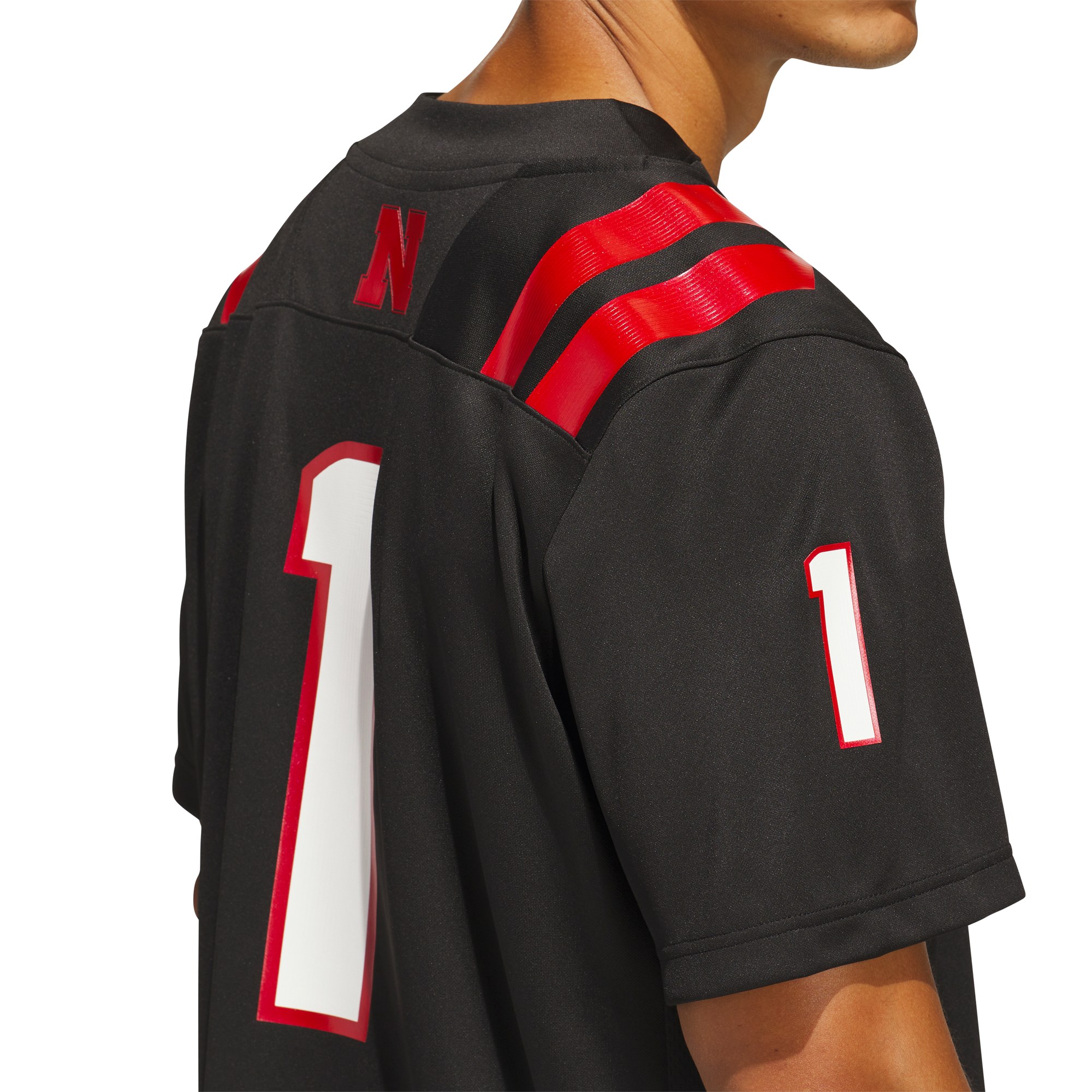 #1 Nebraska Huskers Our Red Burns Brighter Strategy Jersey Black - detail view 4