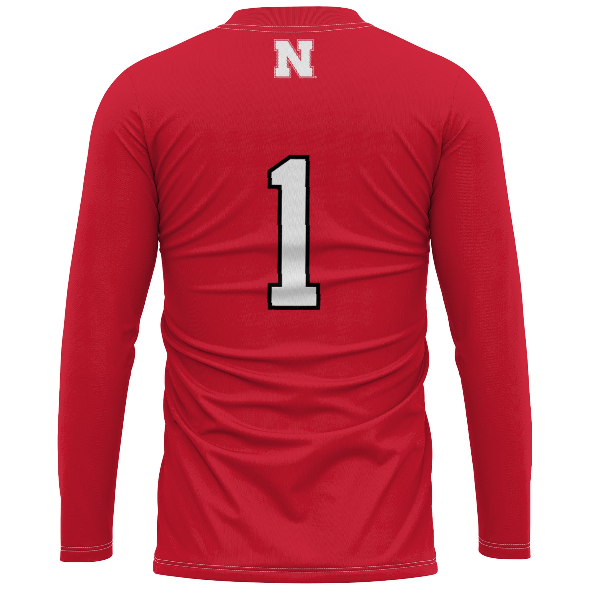 #1 Nebraska Huskers Unisex Lightweight Volleyball Jersey Scarlet - back view