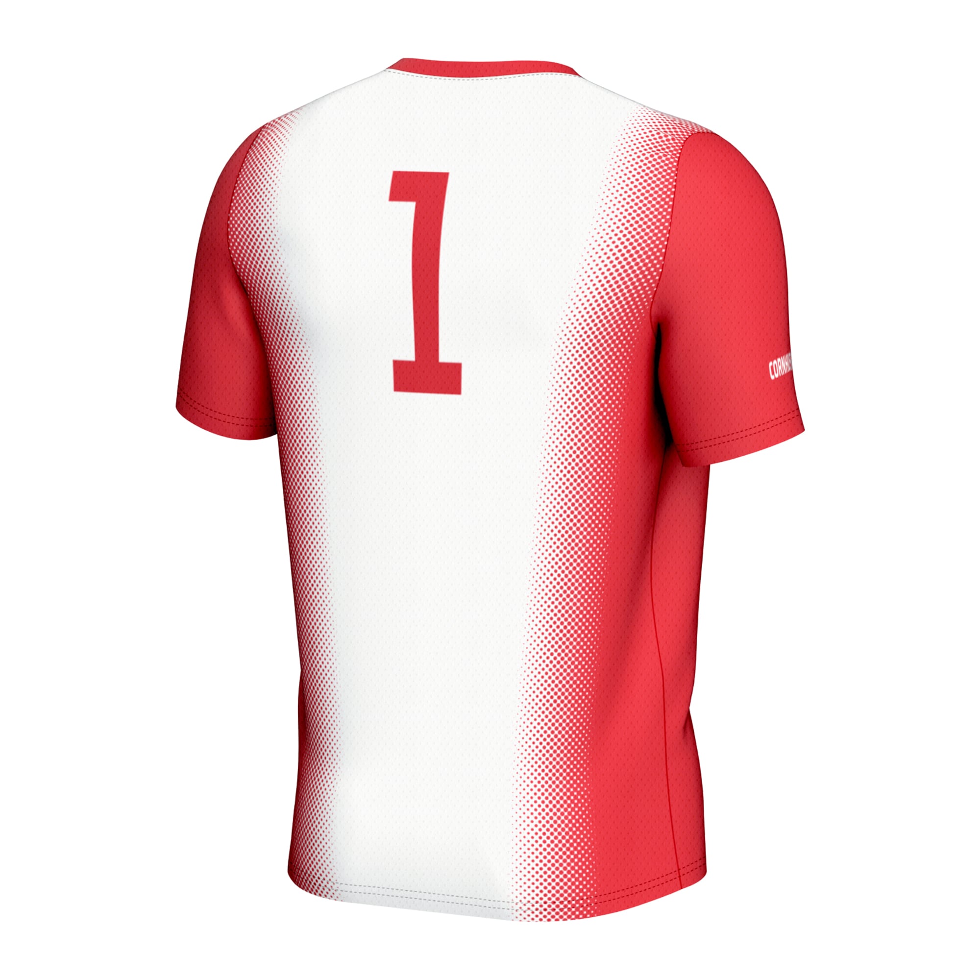 #1 Nebraska Huskers Unisex Lightweight Women's Soccer Jersey White - back view