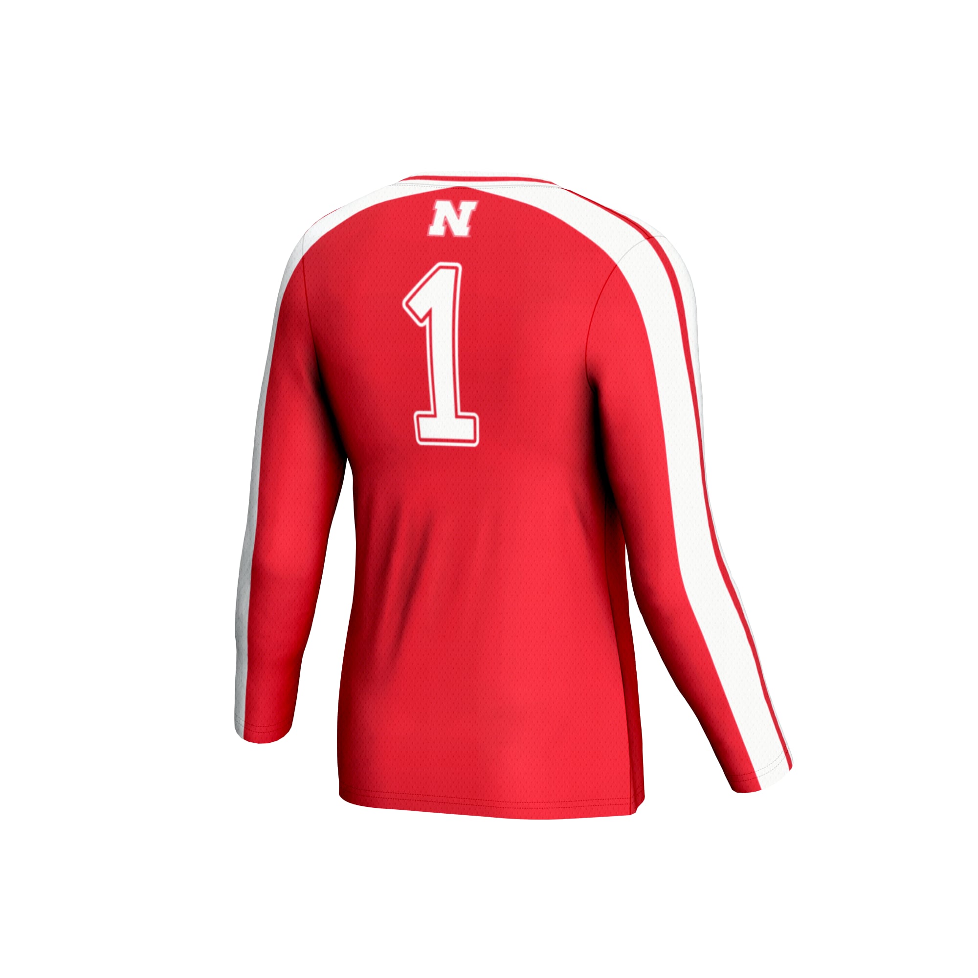 Nebraska Huskers Youth Women's Volleyball Lightweight Fashion Jersey Scarlet - back view