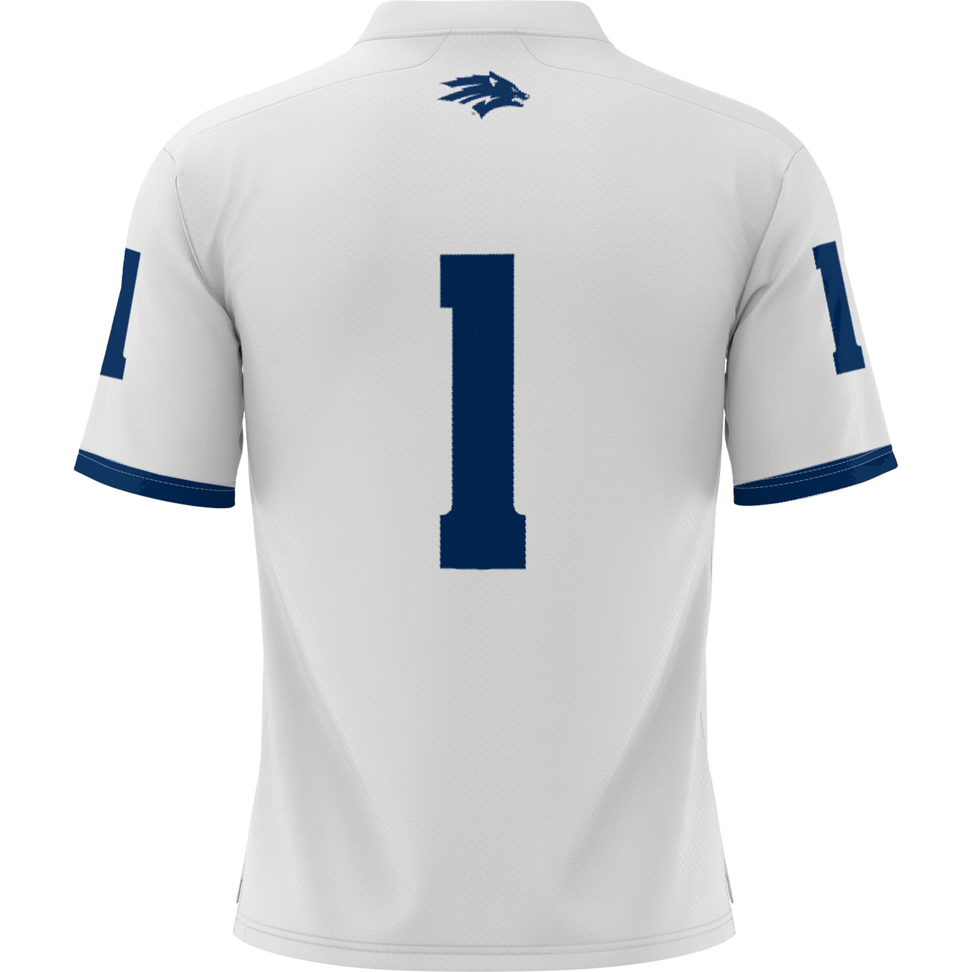 #1 Nevada Wolf Pack Football Jersey White - back view