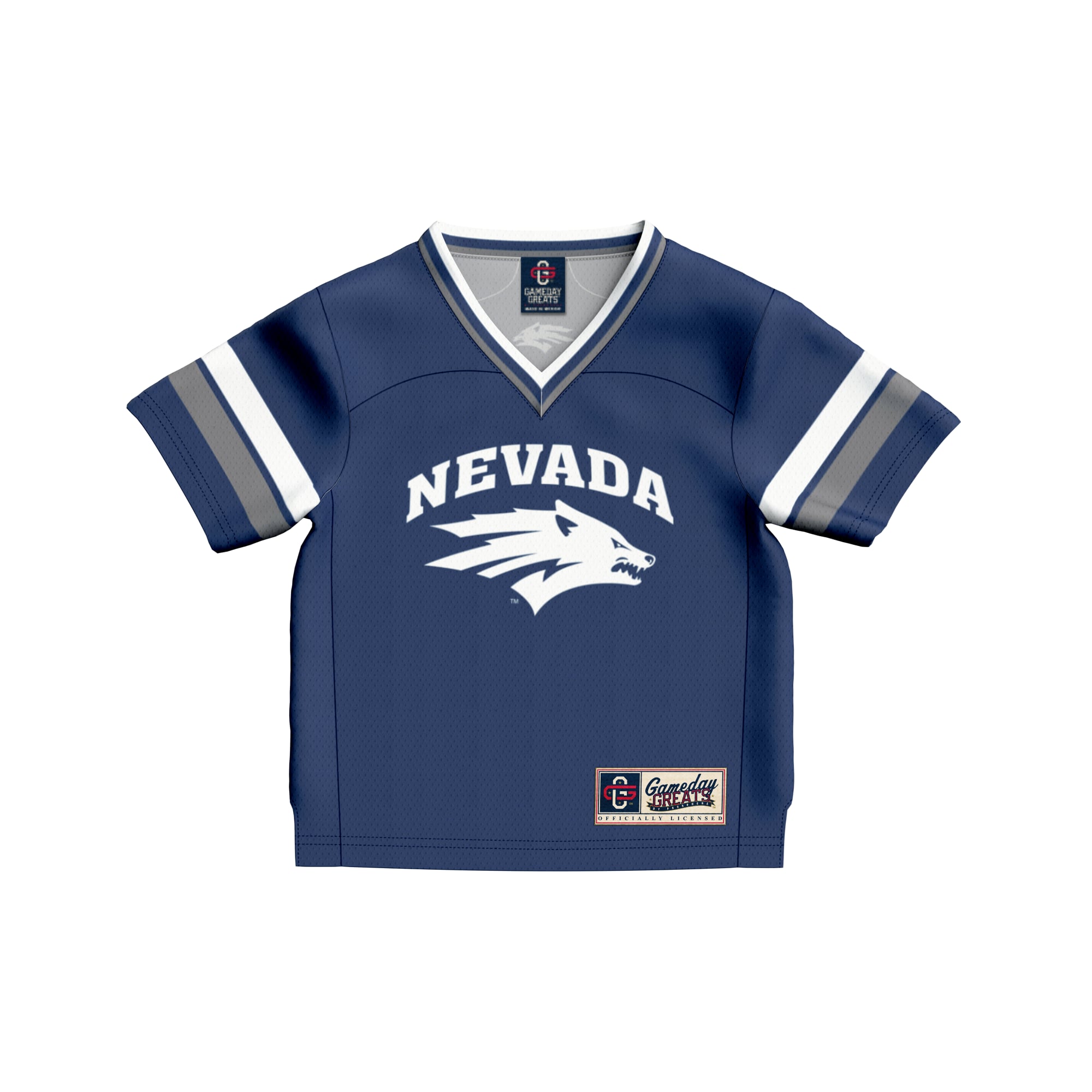 #1 Nevada Wolf Pack Infant Lightweight Collegiate Football Fashion Jersey Navy - front view