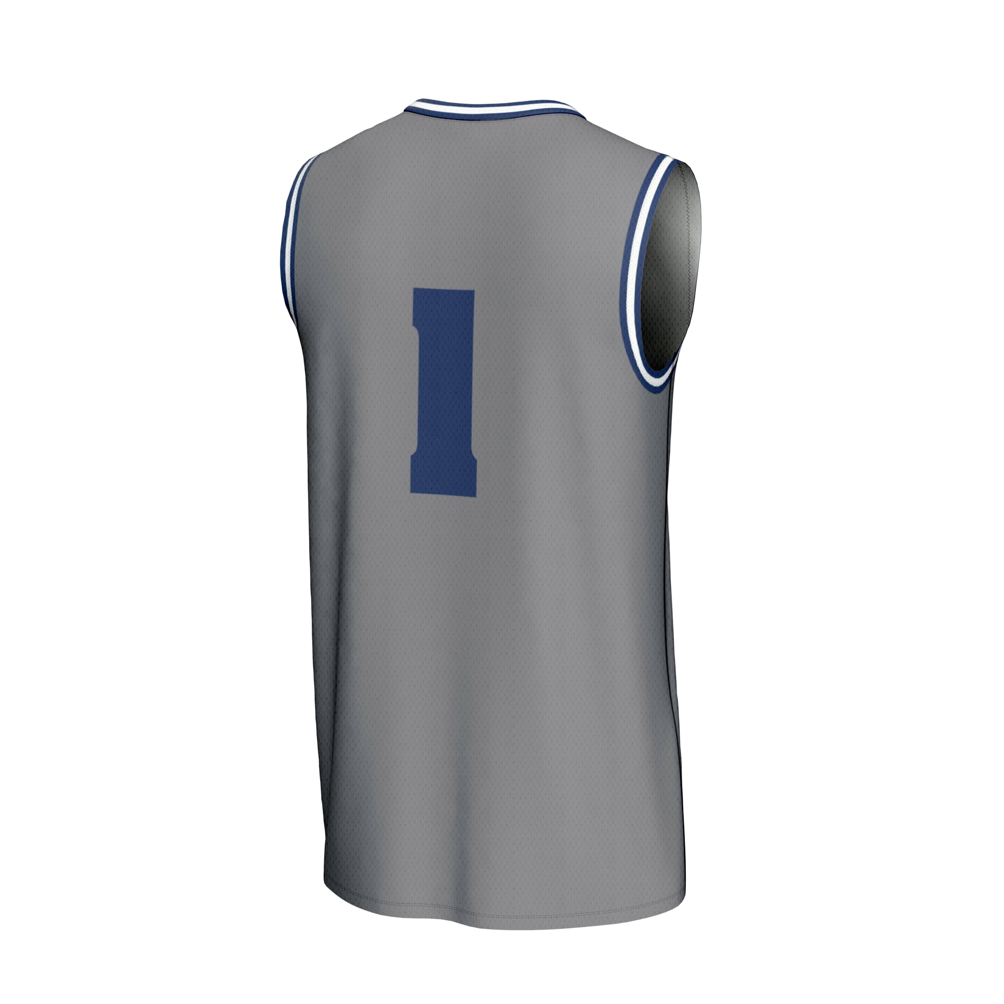 #1 Nevada Wolf Pack Lightweight Basketball Fashion Jersey Gray - back view