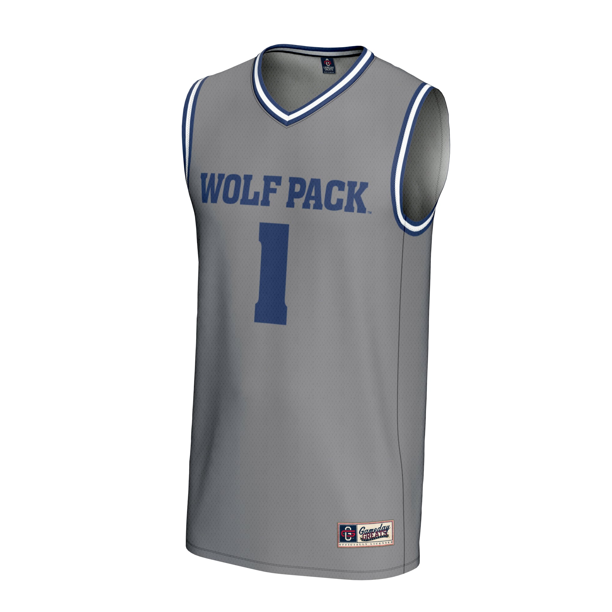 #1 Nevada Wolf Pack Lightweight Basketball Fashion Jersey Gray - front view