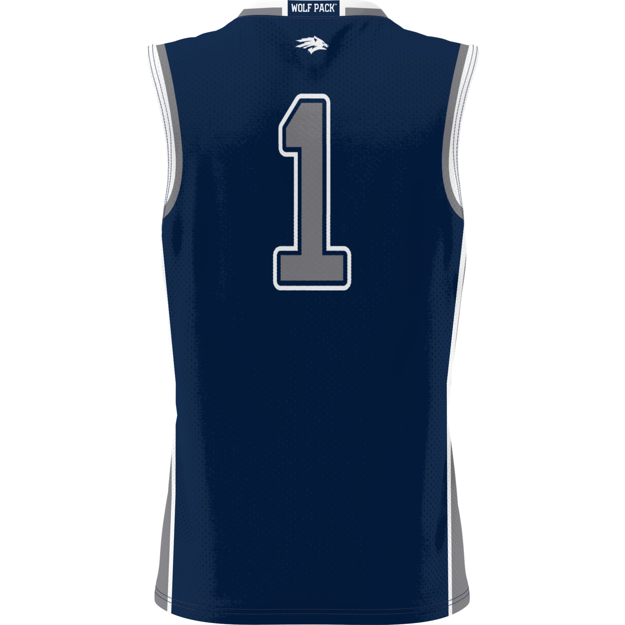 #1 Nevada Wolf Pack Lightweight Basketball Jersey Navy - back view