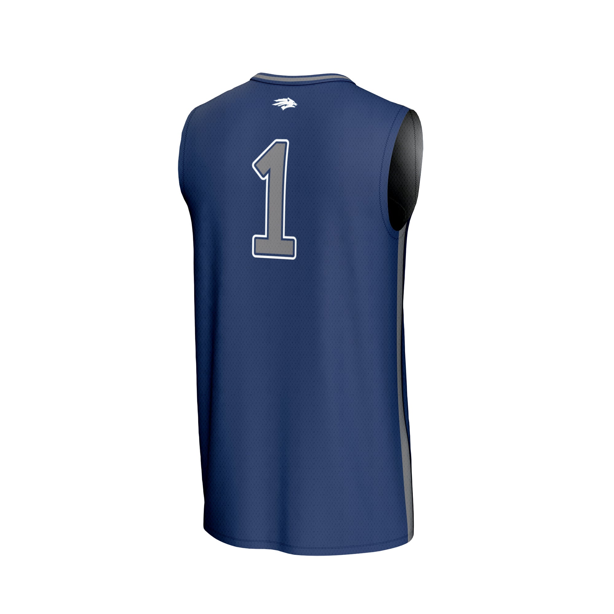 #1 Nevada Wolf Pack Unisex Lightweight Basketball Fashion Jersey Navy - back view