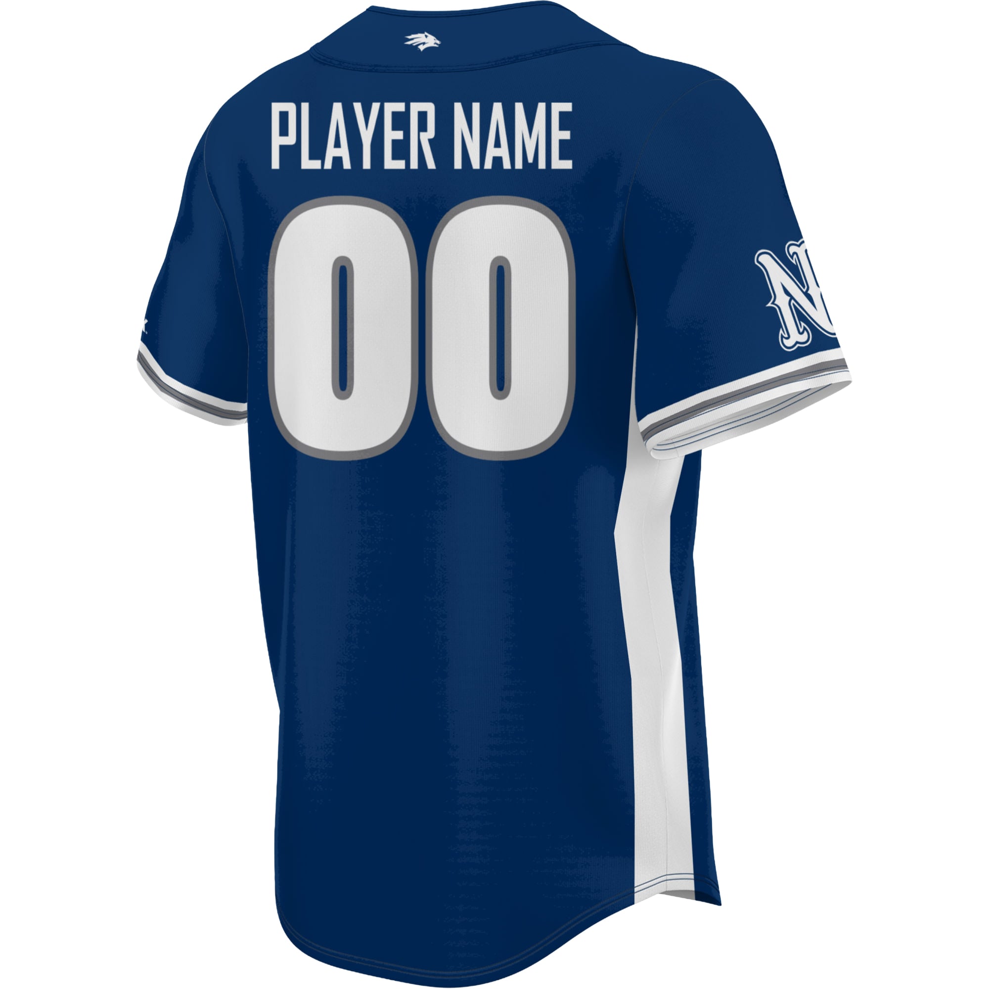Nevada Wolf Pack Unisex Lightweight Collegiate Baseball Fashion Jersey Navy - back view