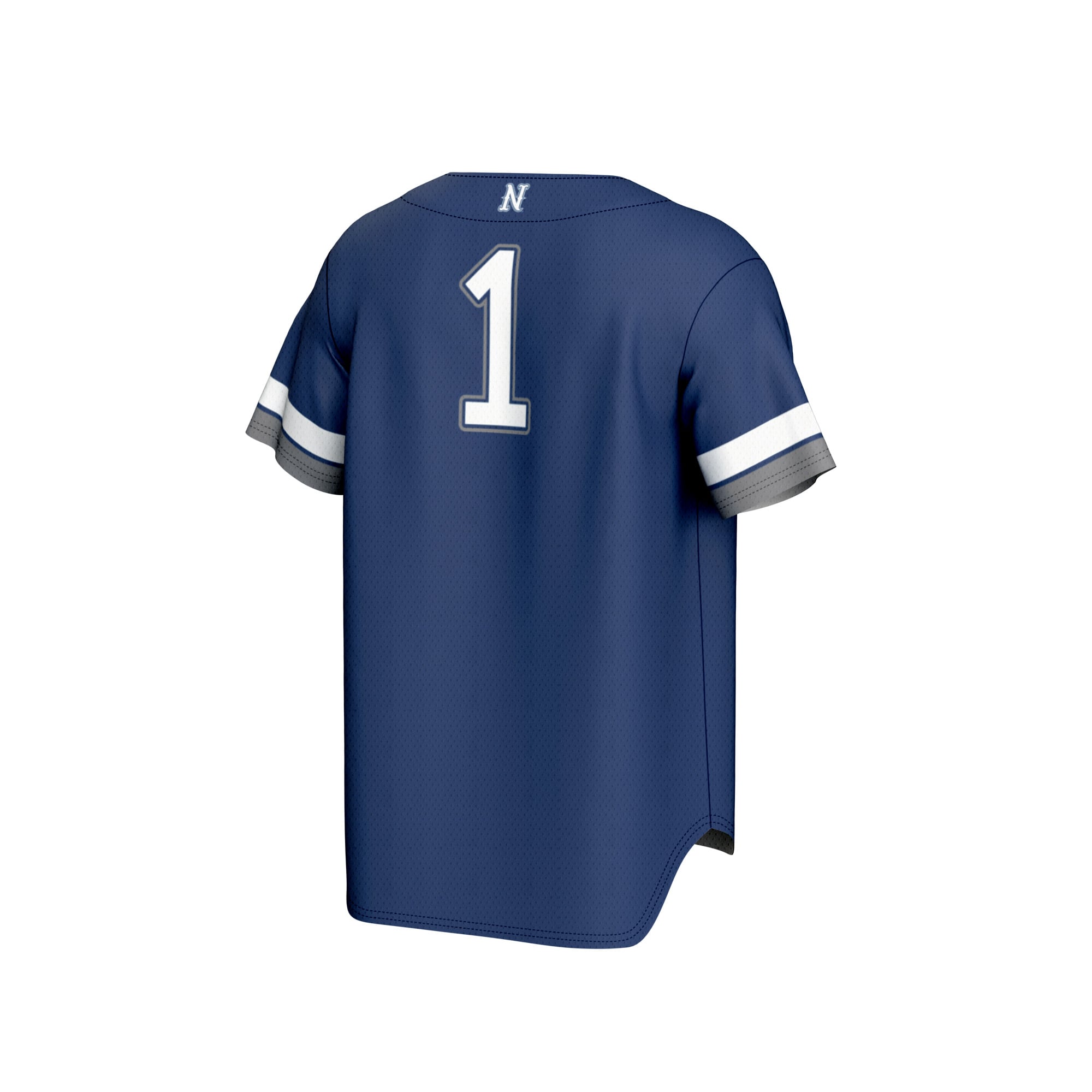 #1 Nevada Wolf Pack Unisex Lightweight Collegiate Baseball Fashion Jersey Navy - back view
