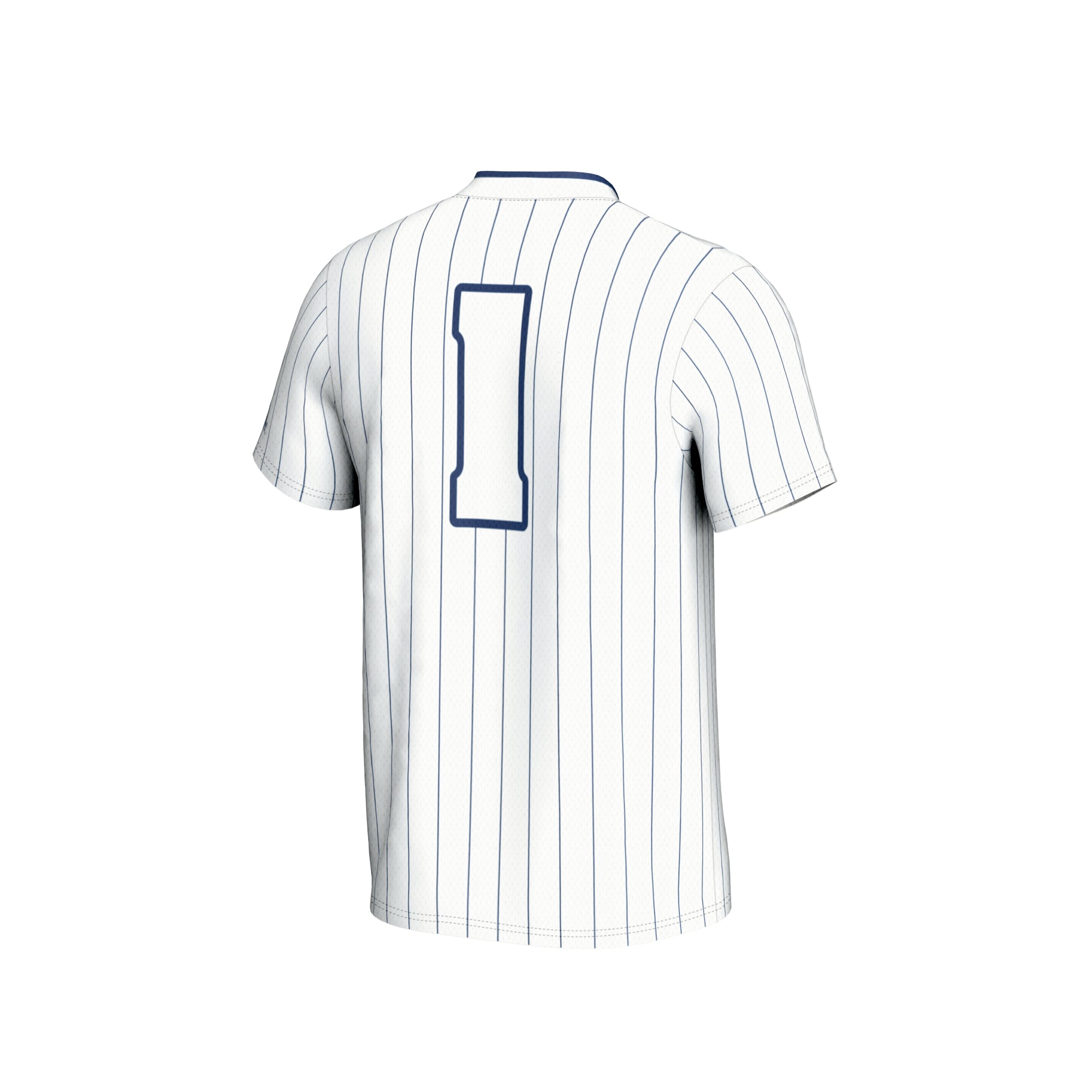 #1 Nevada Wolf Pack Unisex Lightweight Collegiate Softball Fashion Jersey White - back view